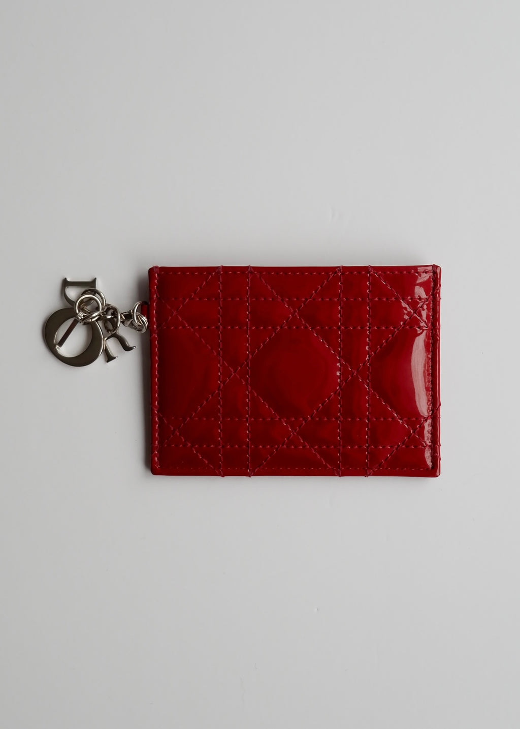 Authentic Preowned Dior Red Patent Leather Card Holder