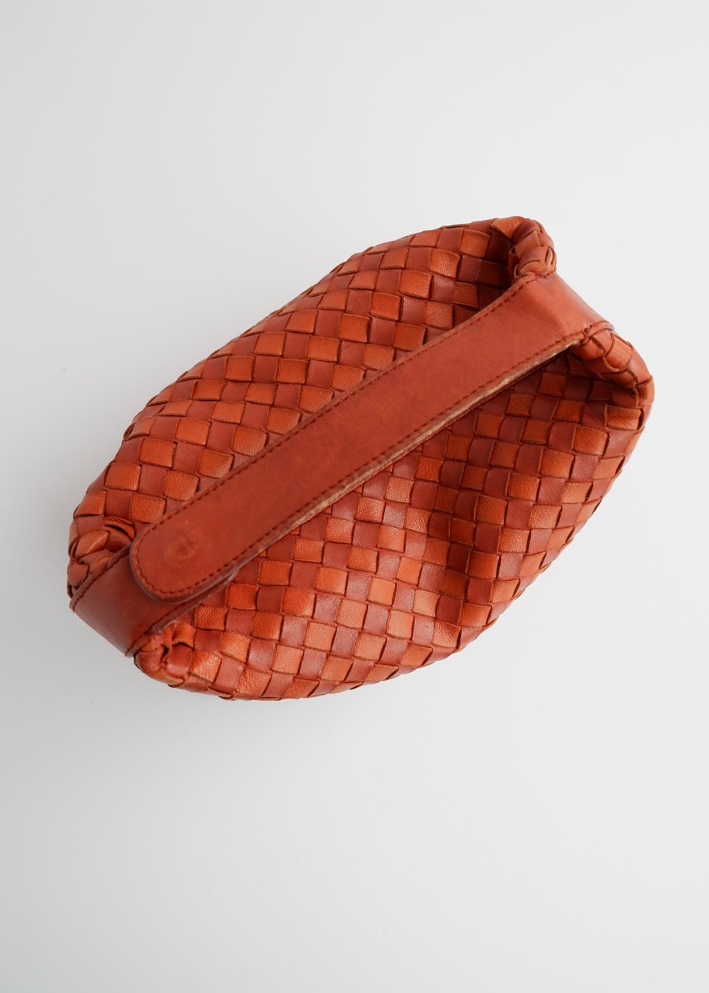 Authentic Preowned Vintage Bottega Veneta Burnt Orange Wrist Bag