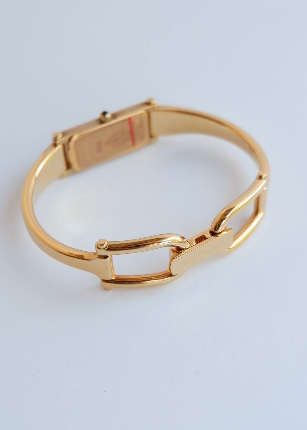 Authentic Preowned Vintage Gucci Gold Tone Horsebit Watch