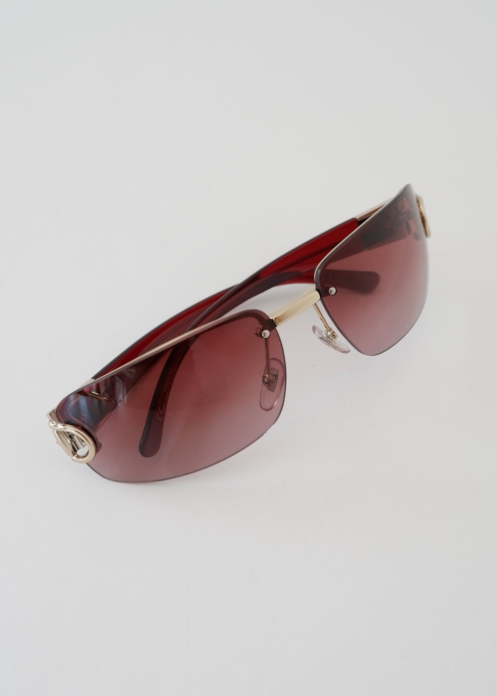 Authentic Preowned Gucci Burgundy Frameless Sunglasses