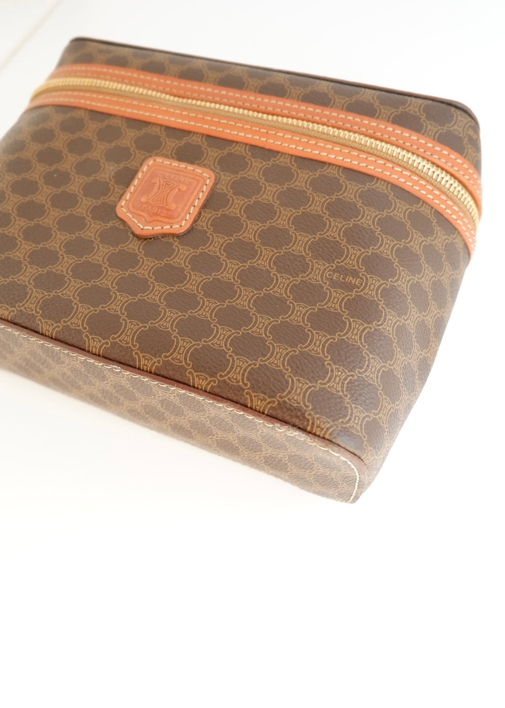 Authentic Preowned Vintage Celine Macadam Top Handle Clutch