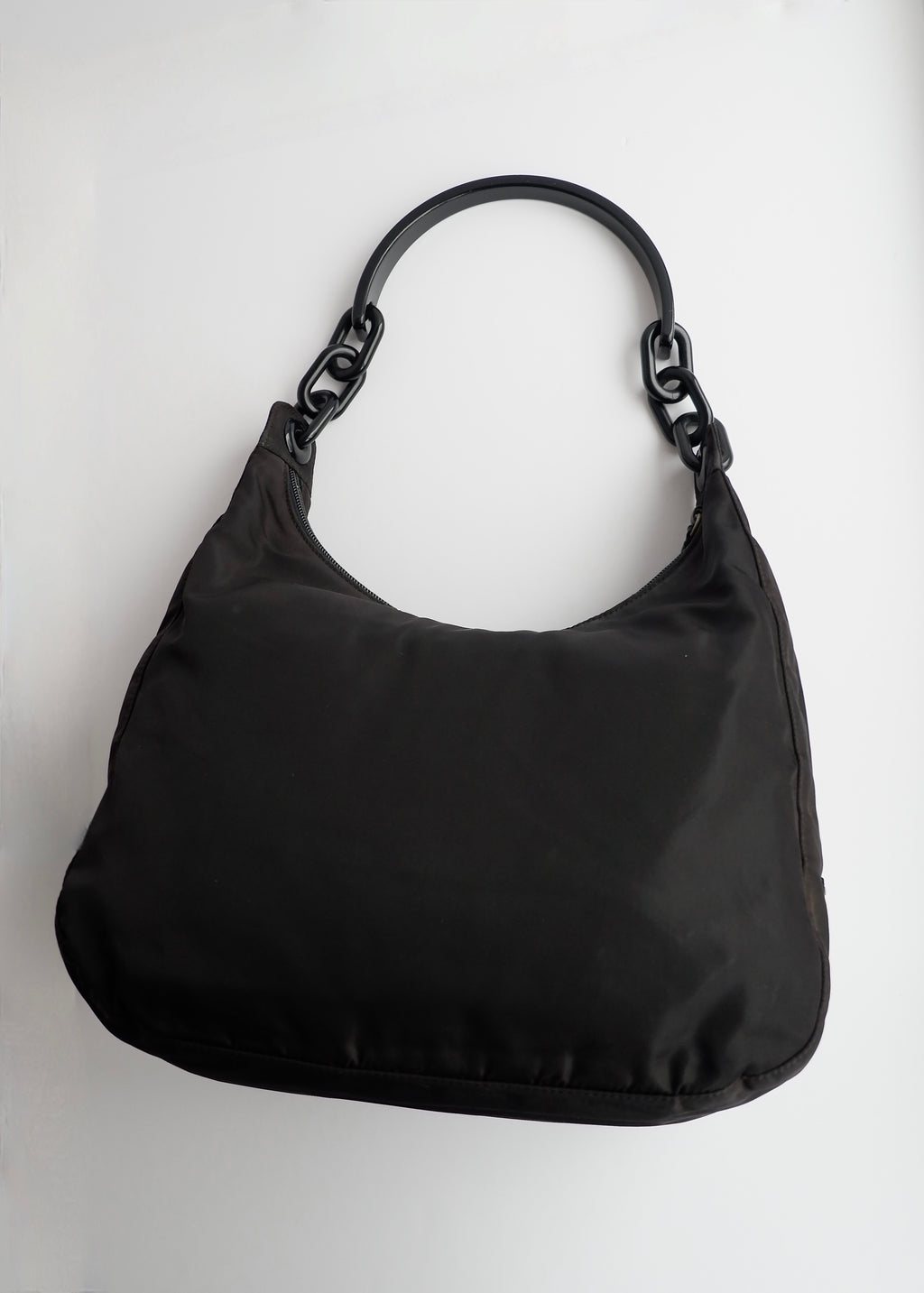 Authentic Preowned Prada Black Nylon Hobo Shoulder Bag