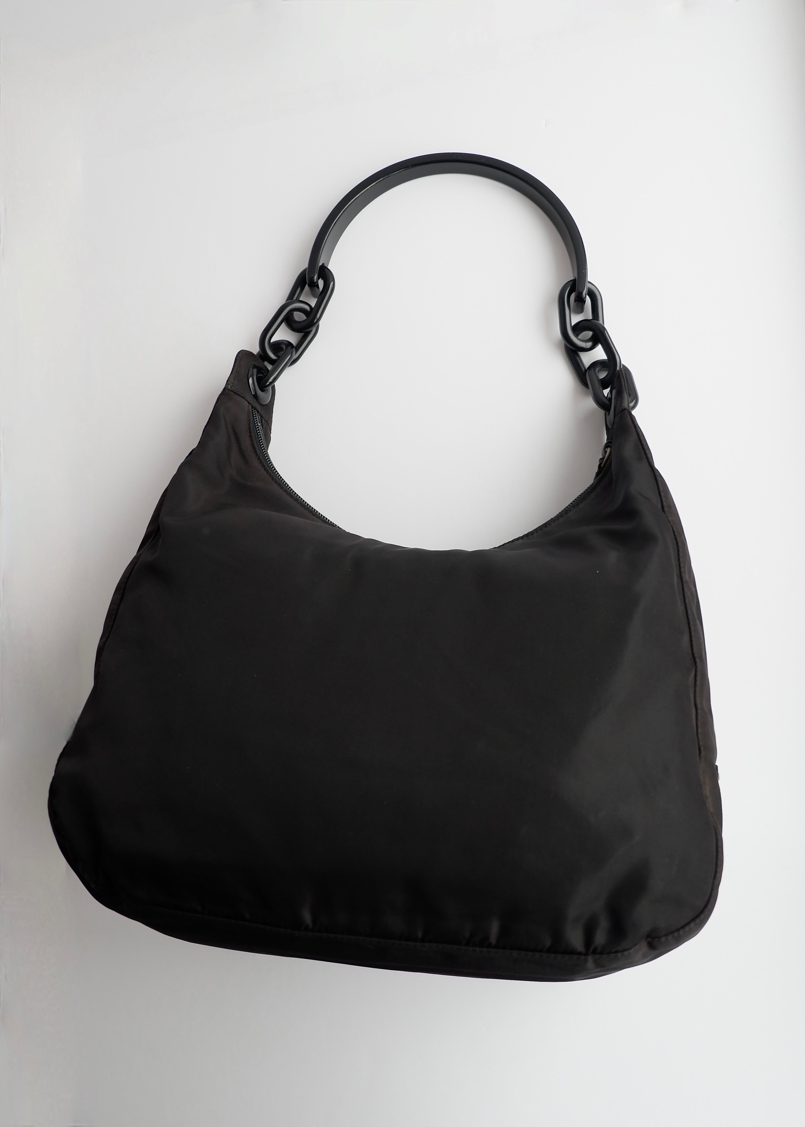 Authentic Preowned Prada Black Nylon Hobo Shoulder Bag
