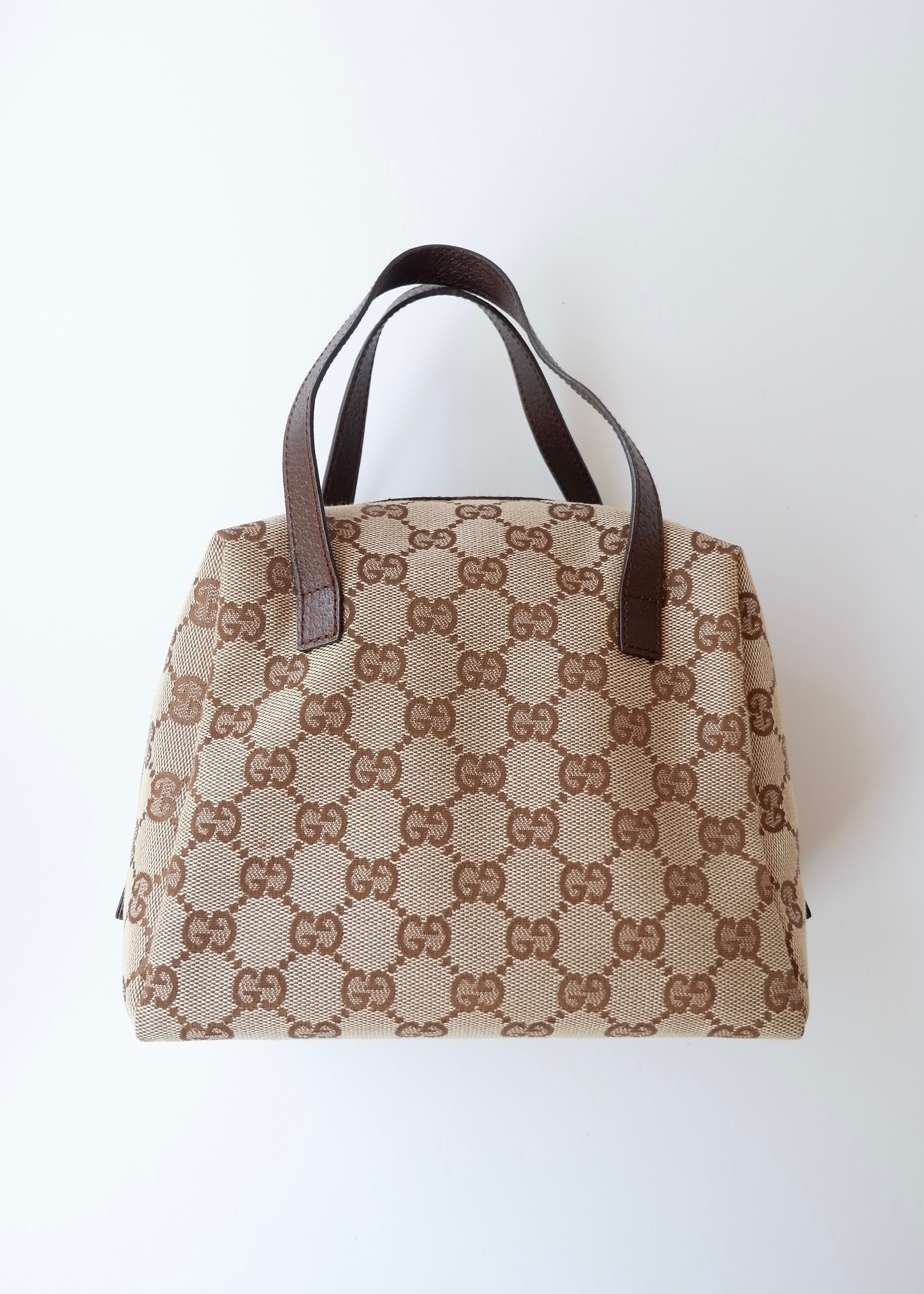 Preowned Gucci Brown GG Canvas Tofu Handbag