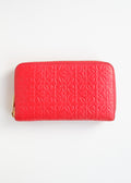 Portefeuille Long Loewe Rouge Zippé Pré-aimé Authentique