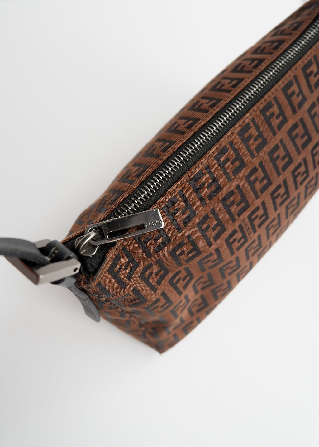 Authentic Preowned Fendi Brown Canvas Zucchino Shoulder Bag