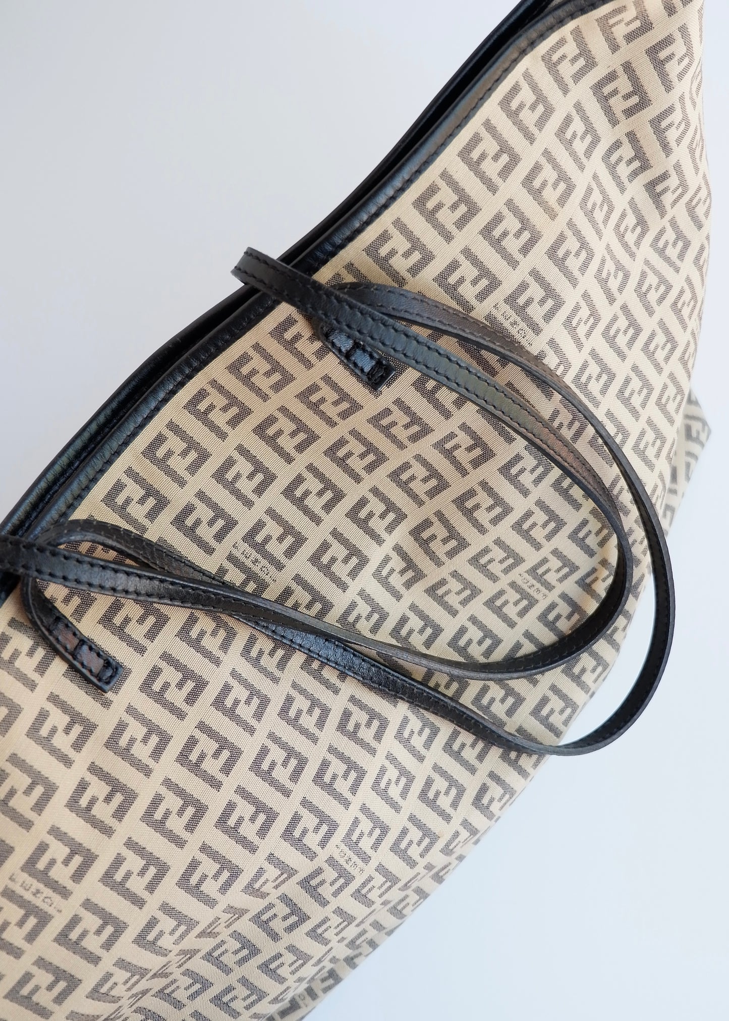 Authentic Preowned Fendi Black Zucchino Tote Bag