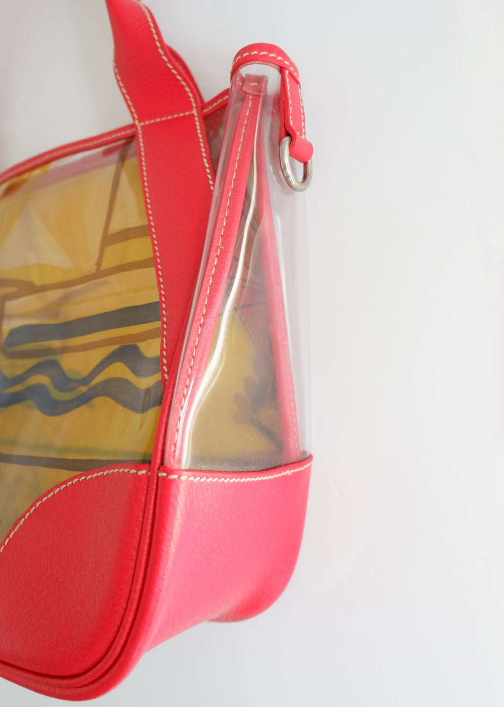 Preowned Prada Red Canvas/ PVC Summer Pattern Tote Bag