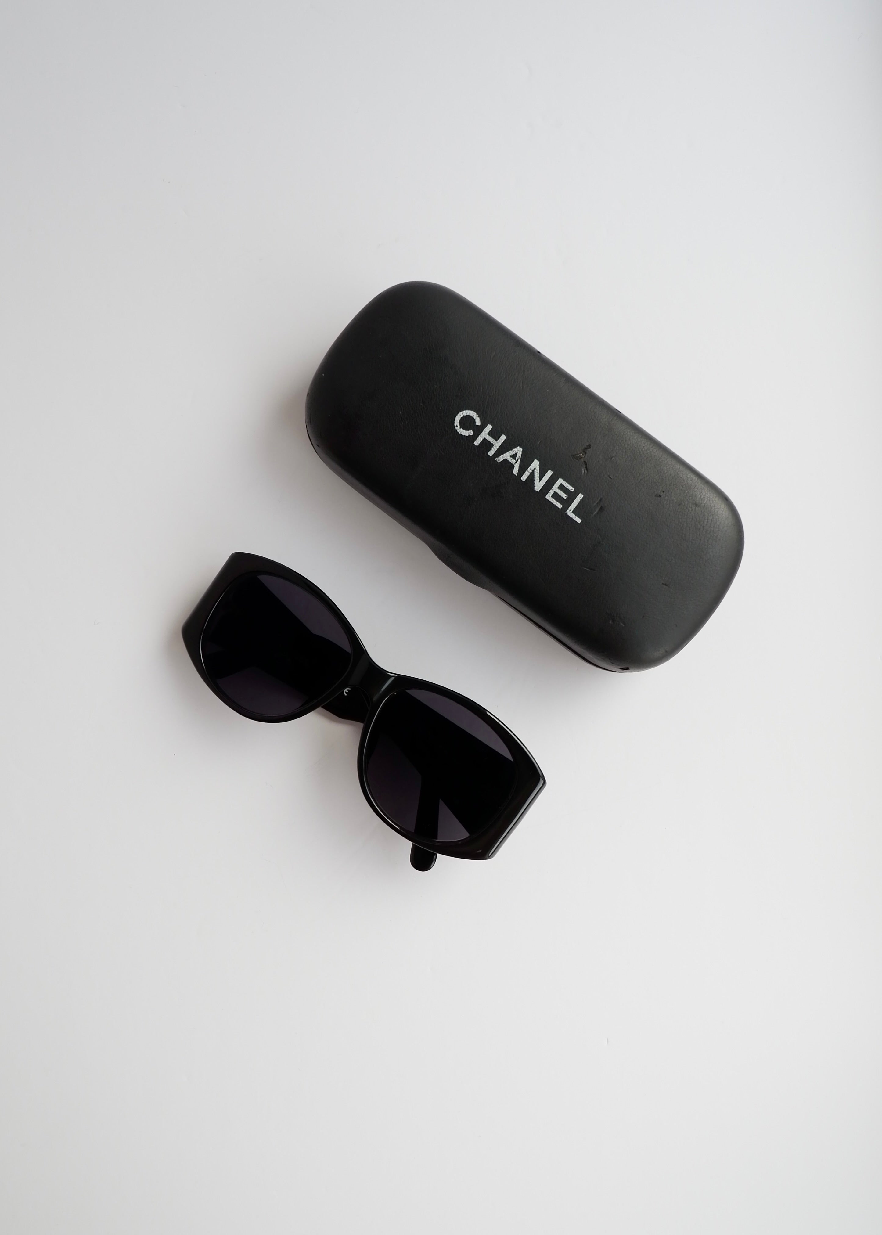 Authentic Preowned Vintage Chanel Black CC Logo Sunglasses