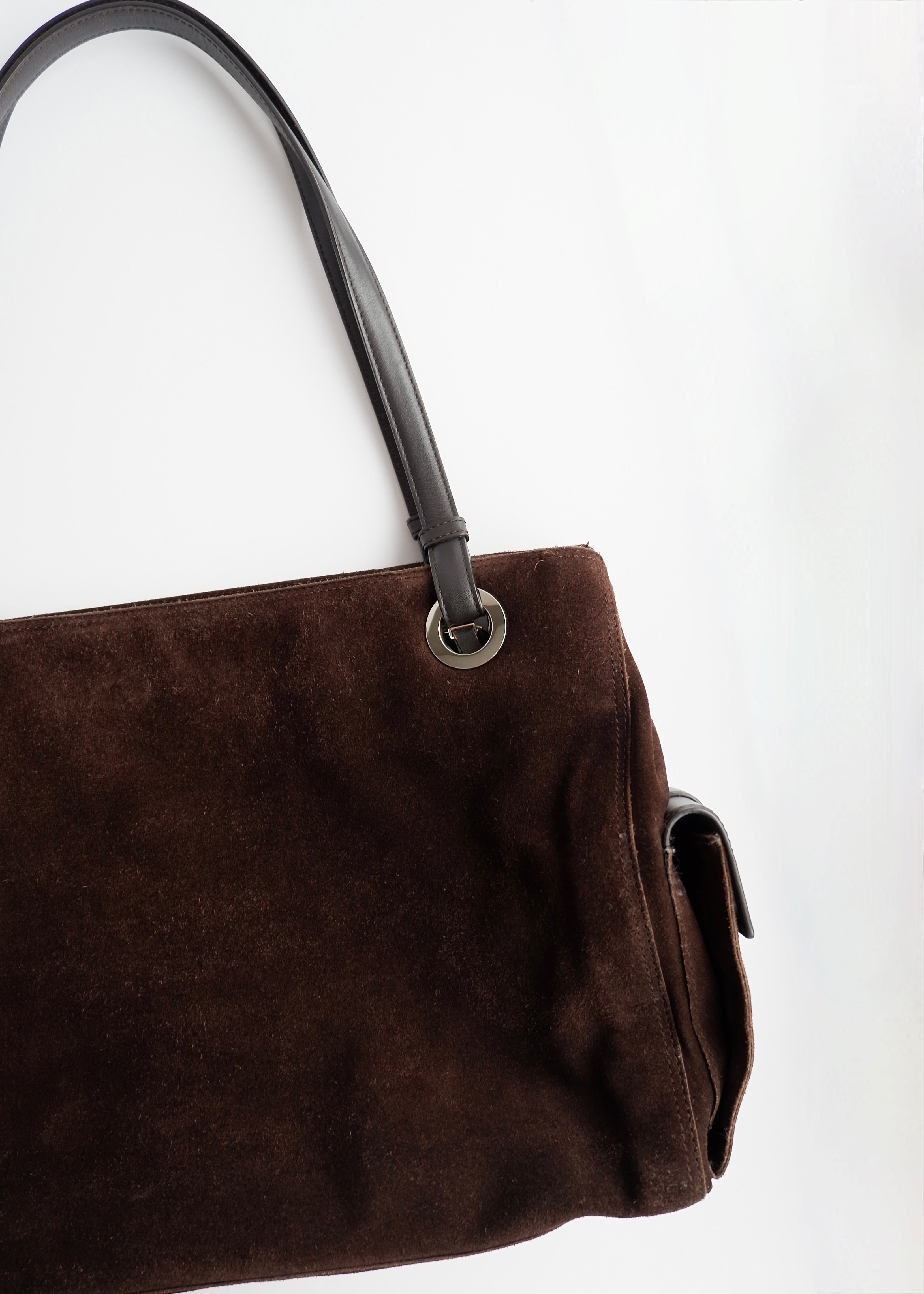 Sac cabas Givenchy en daim marron authentique d'occasion