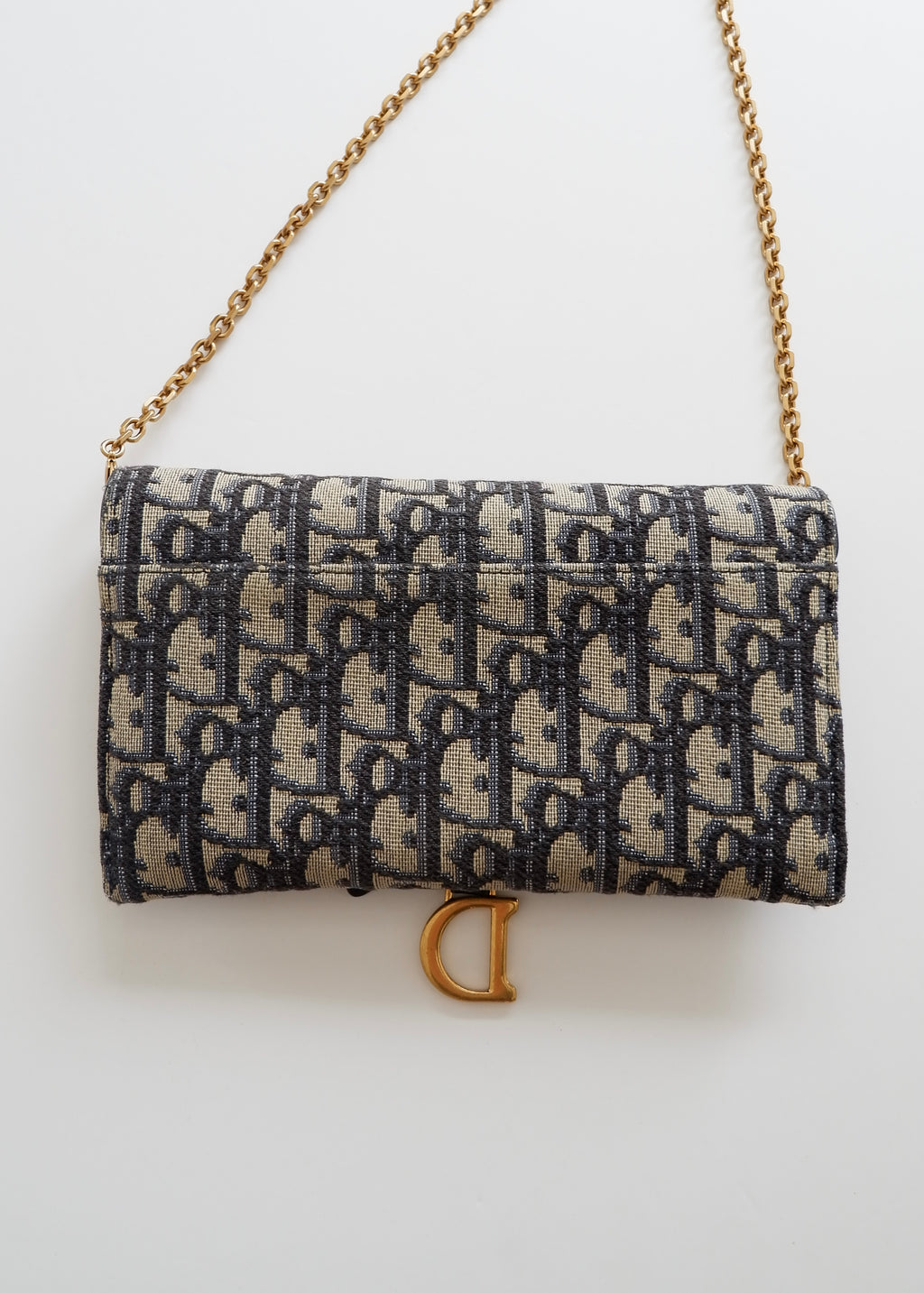 Authentic Preowned Dior Navy Oblique WOC Crossbody Bag