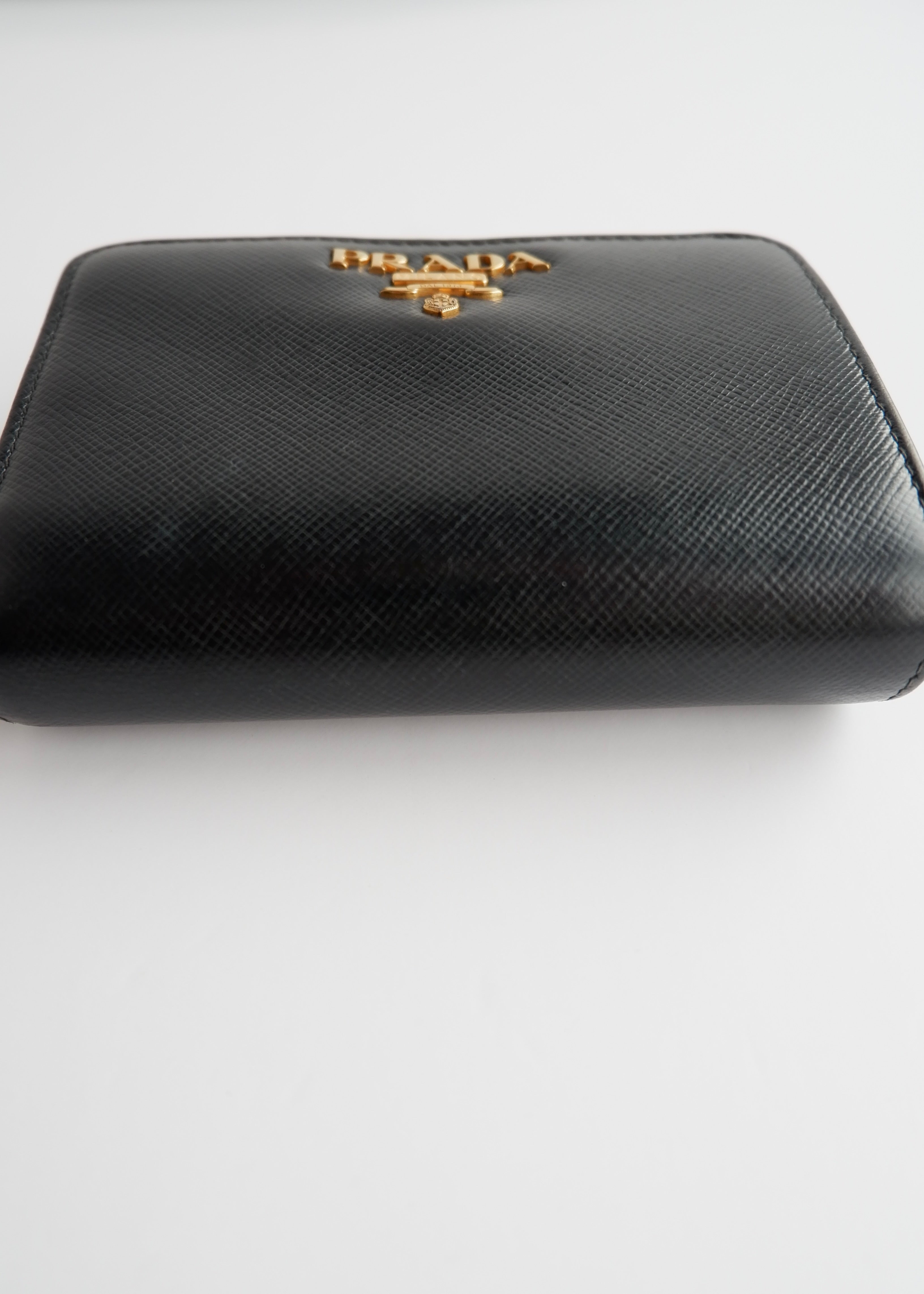 Authentic Preowned Prada Black Saffiano Leather Bi-Fold Wallet