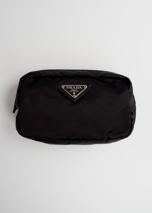 Authentic Preowned Prada Black Satin Mini Pouch