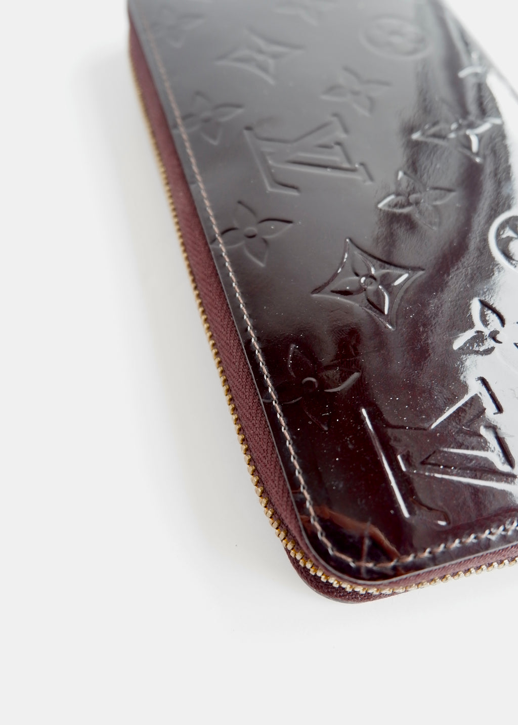 Authentic Preowned Louis Vuitton Monogram Amarante Vernis Long Zip Wallet