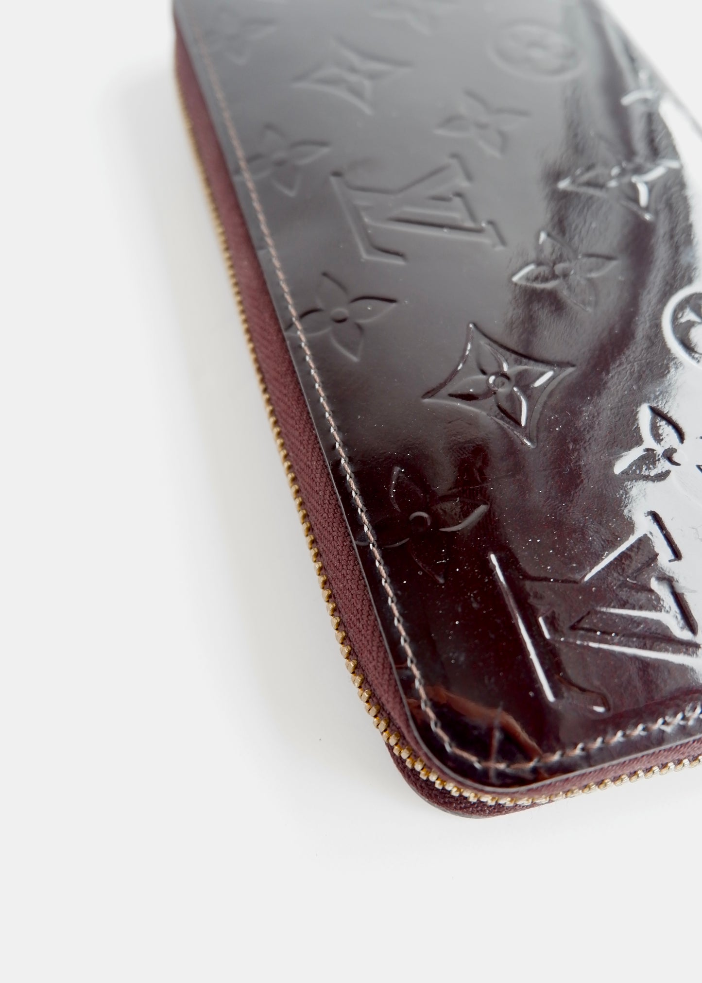 Authentic Preowned Louis Vuitton Monogram Amarante Vernis Long Zip Wallet