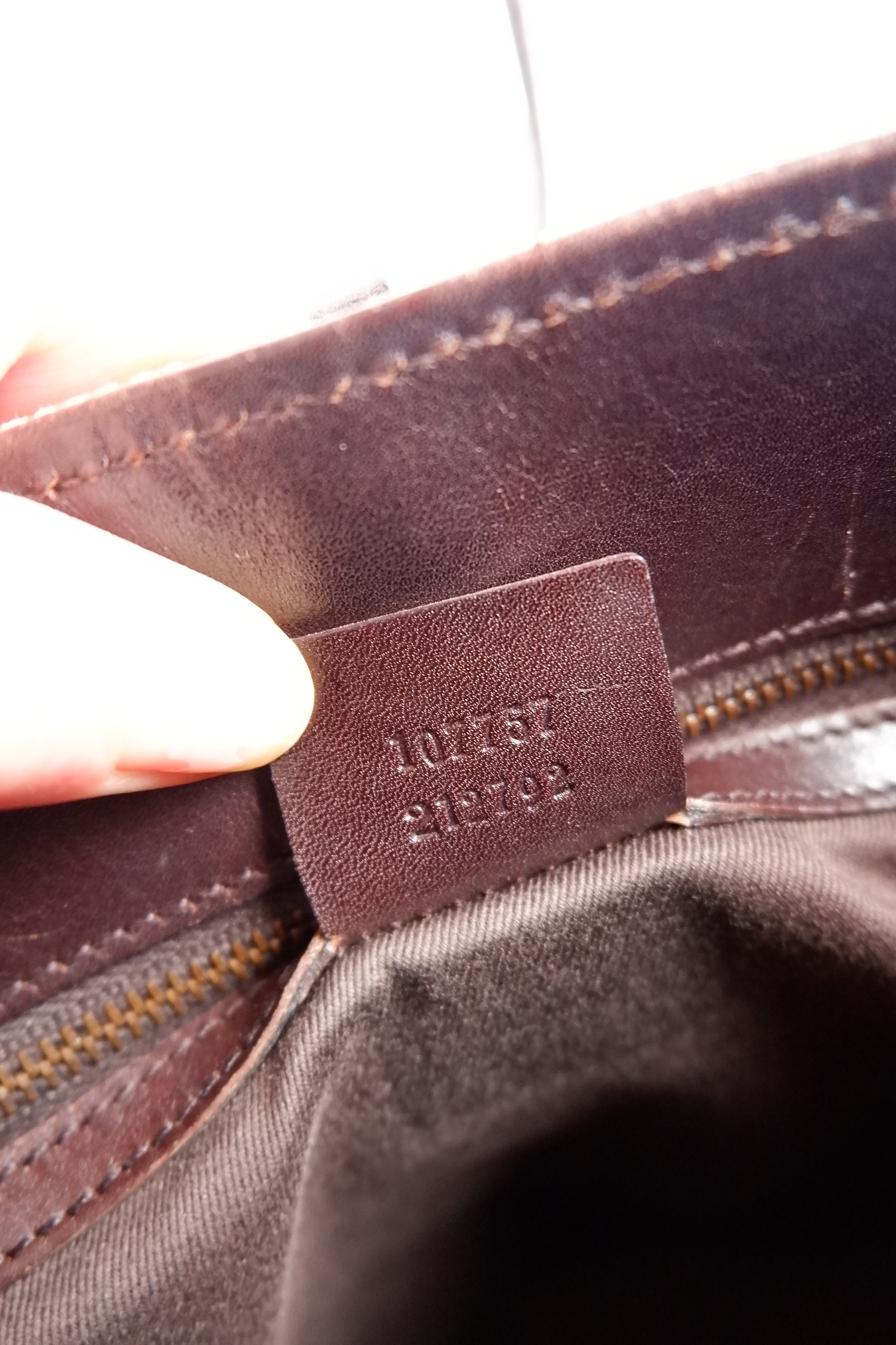 Authentic Preowned Gucci Brown GG Canvas Leather Buckle Shoulder Bag