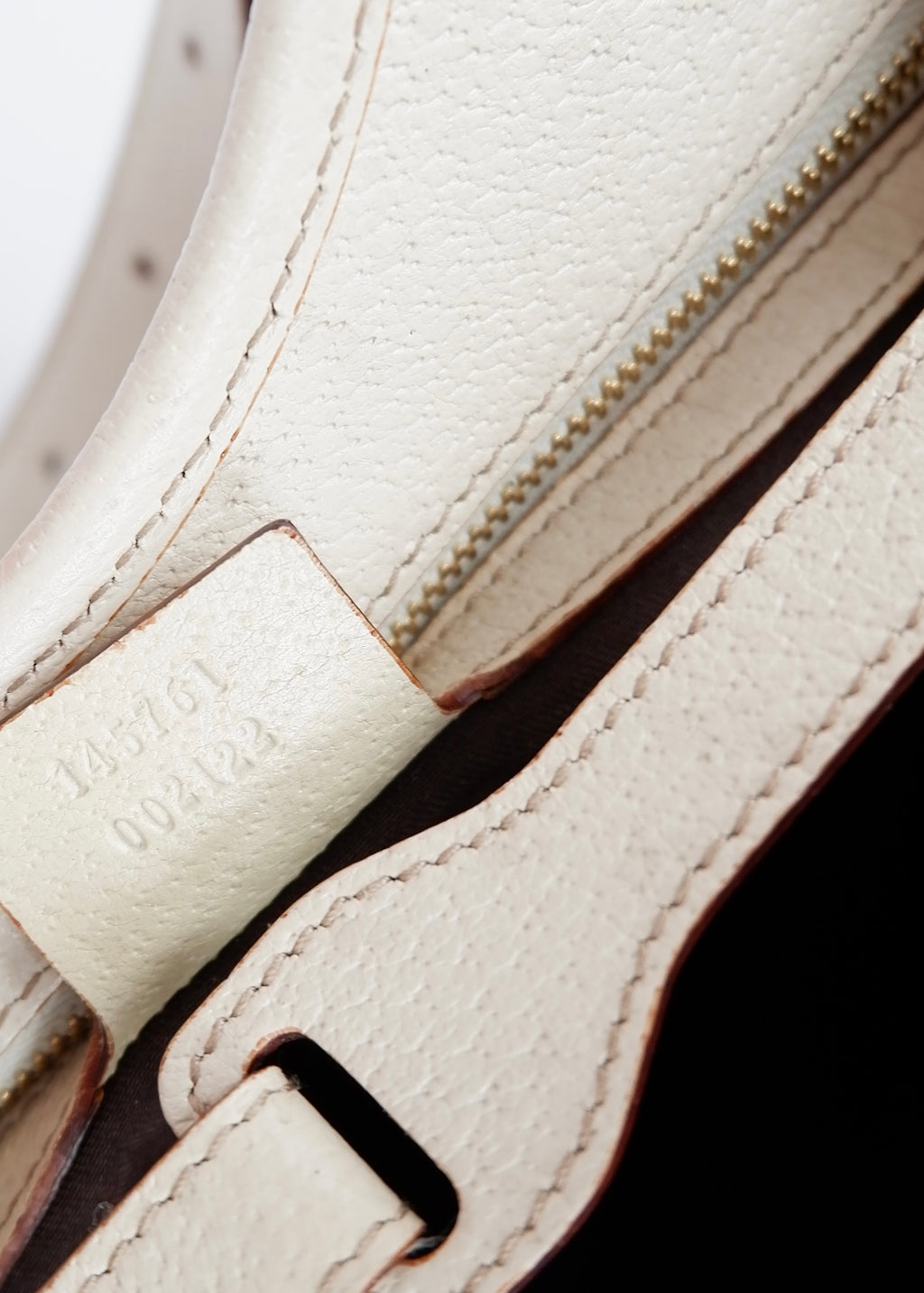 Authentic Preowned Gucci White GG Canvas/Leather Small Shoulder Bag