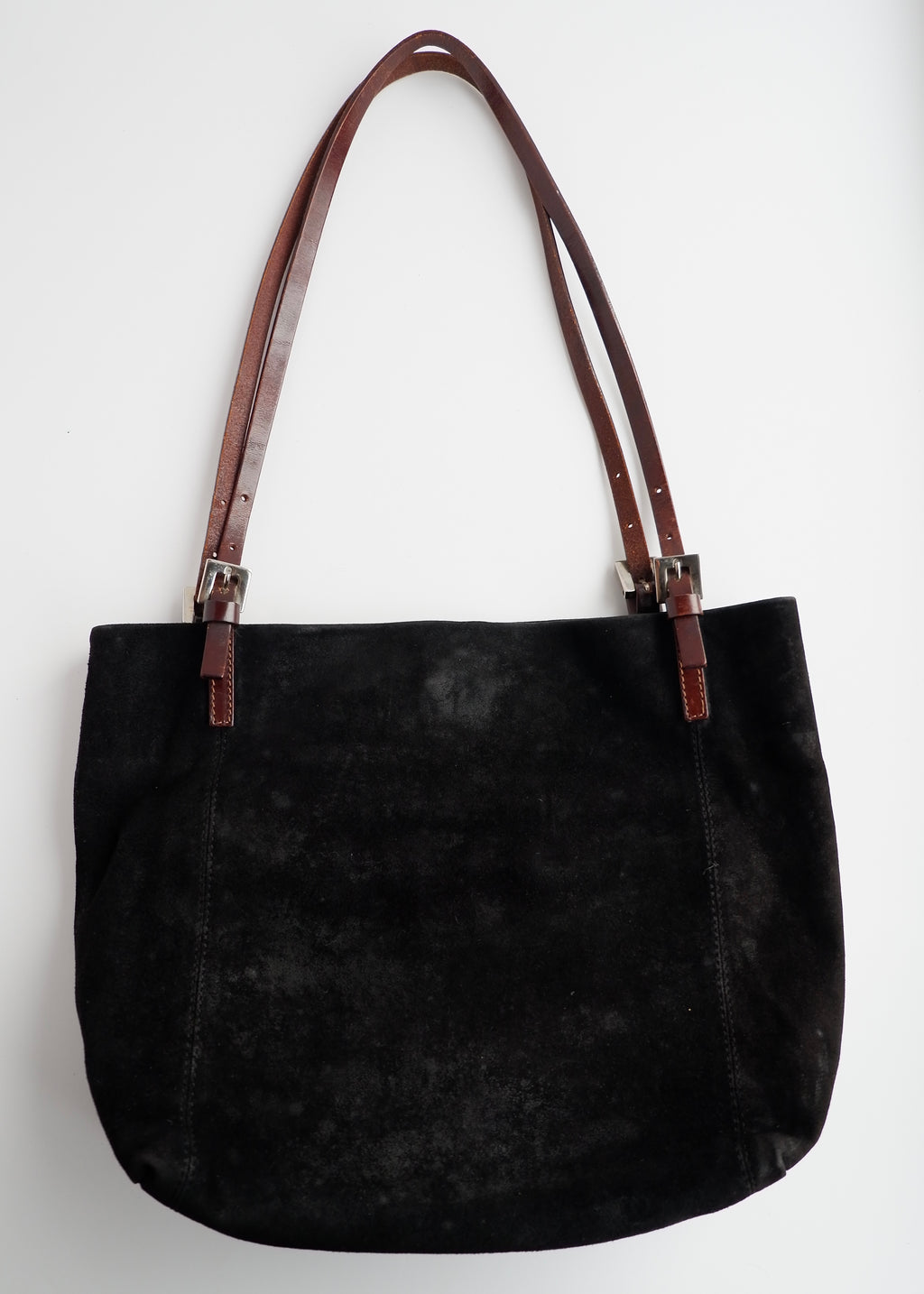 Authentic Preowned Fendi Black Suede Shoulder Bag