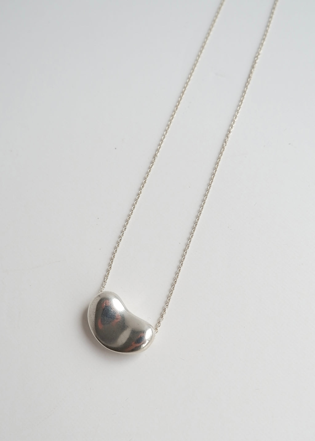 Authentic Preowned Tiffany (925) Silver Large Bean Necklace