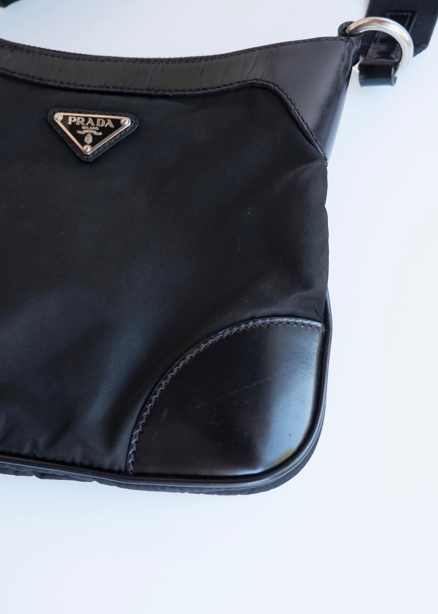 Authentic Preowned Prada Black Nylon/Leather Crossbody Bag