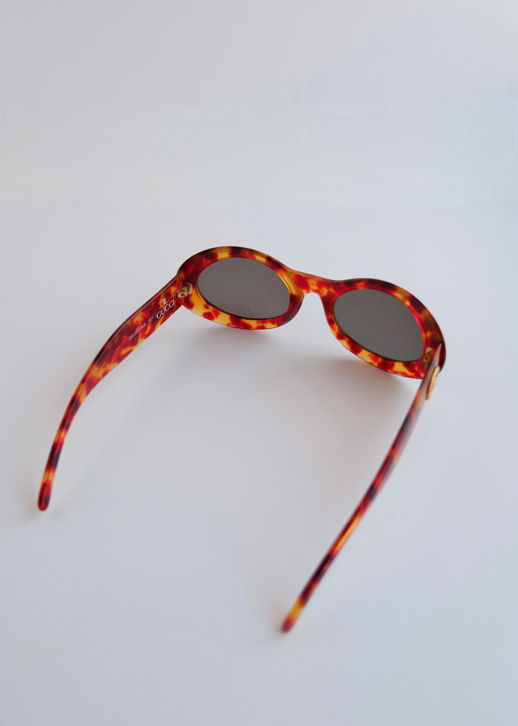Authentic Preowned Vintage Gucci Brown Tortoise Round Frame Sunglasses