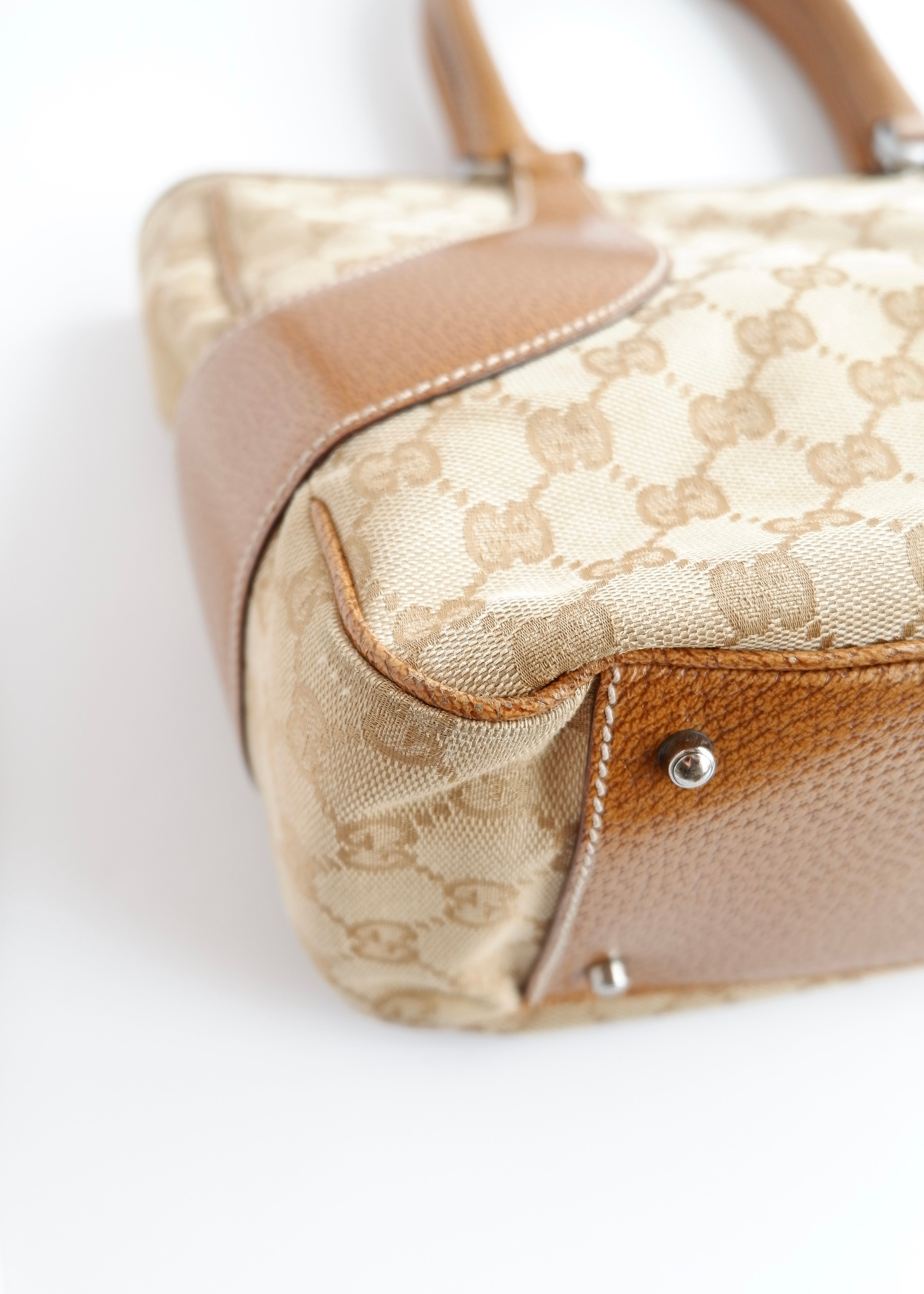 Authentic Preowned Gucci Caramel Brown GG Canvas Shoulder Bag