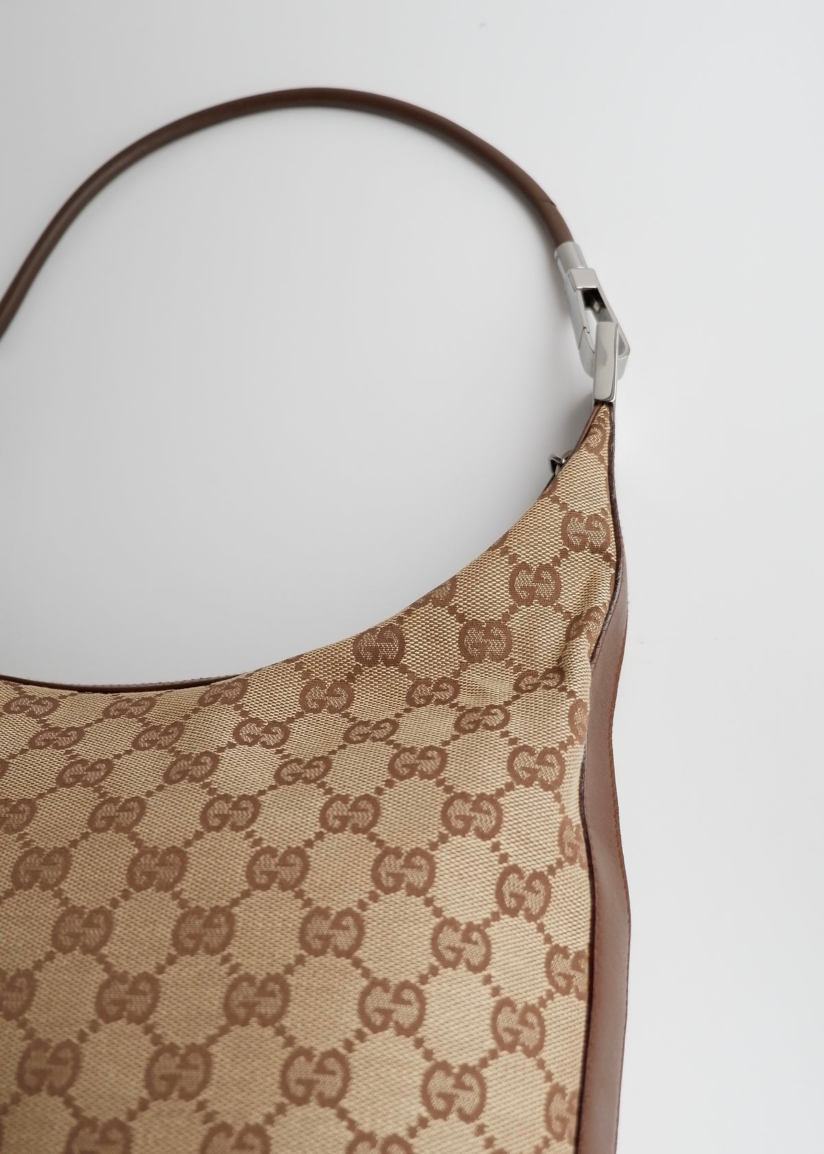 Preowned Gucci Brown GG Canvas Shoulder Bag