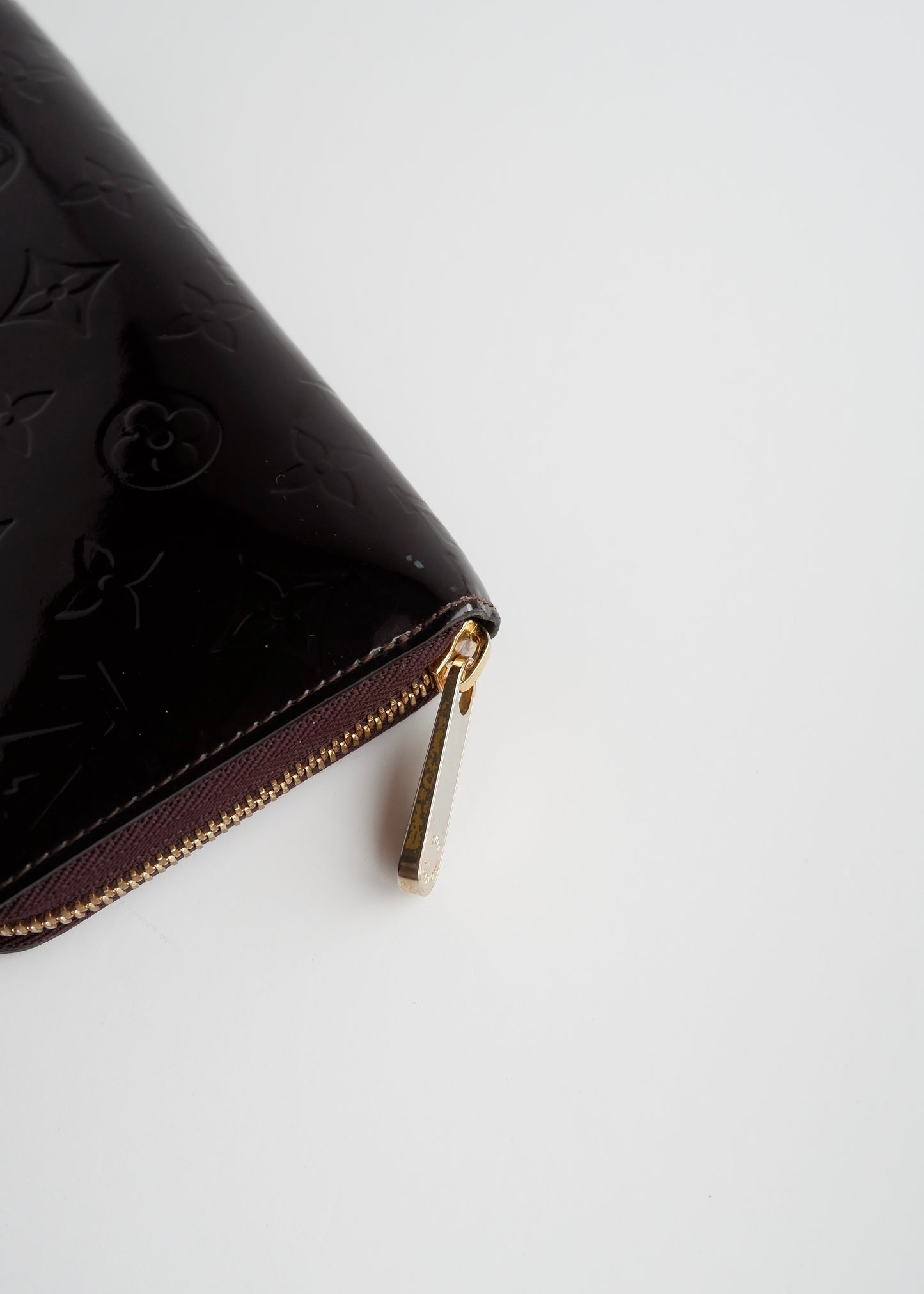Authentic Preowned Louis Vuitton Monogram Amarante Vernis Long Zip Wallet