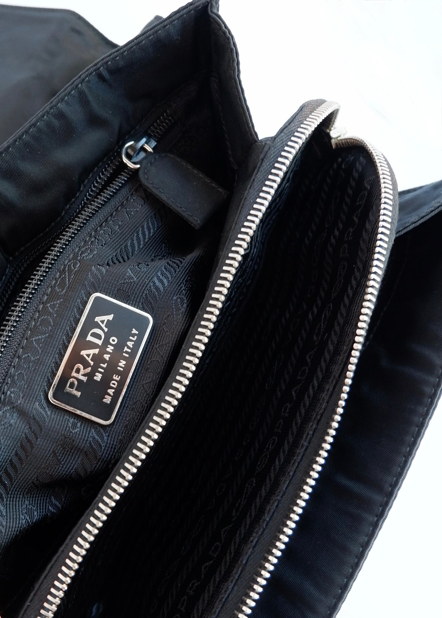 Authentic Preowned Prada Black Nylon Hobo Shoulder Bag