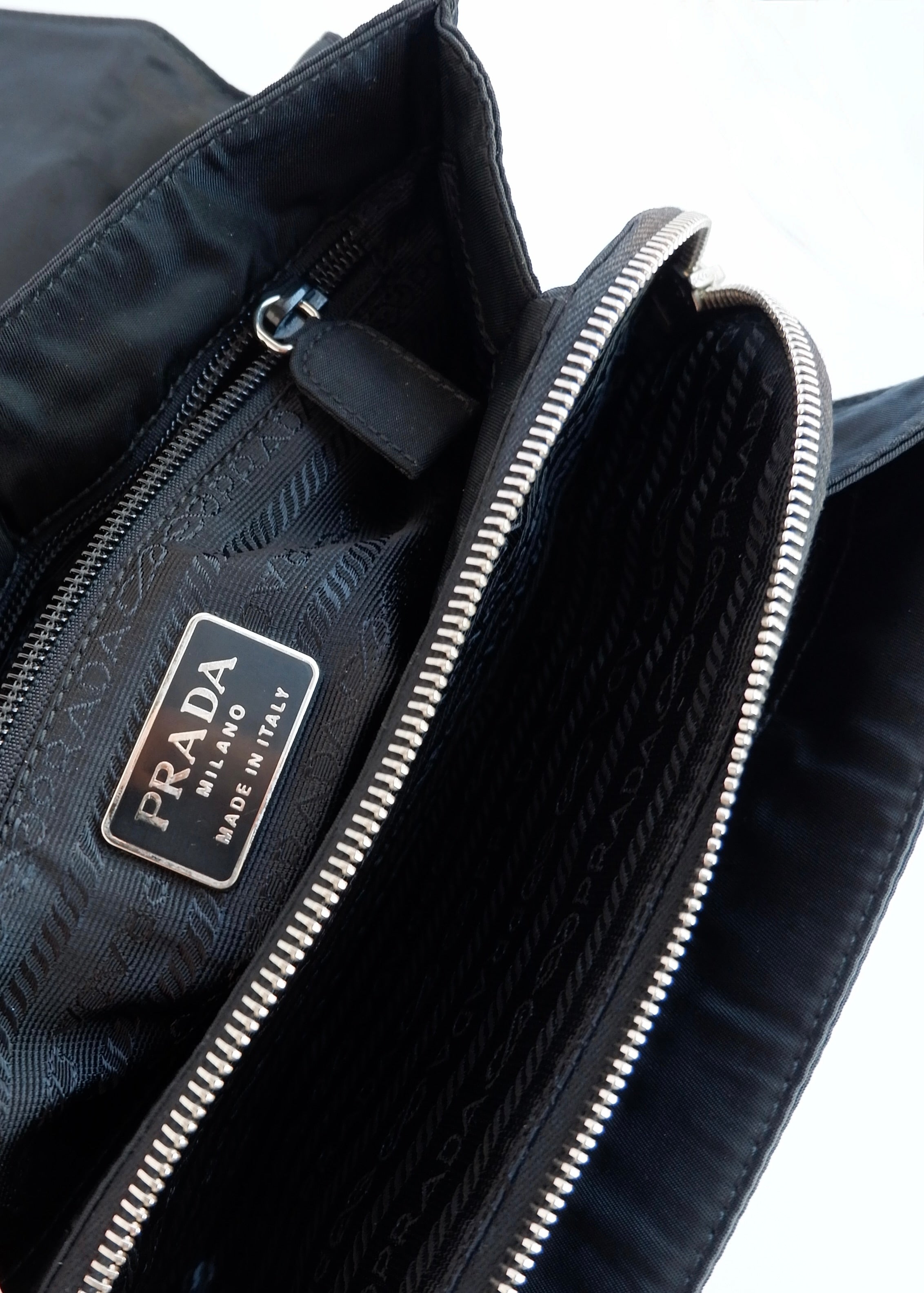 Authentic Preowned Prada Black Nylon Hobo Shoulder Bag