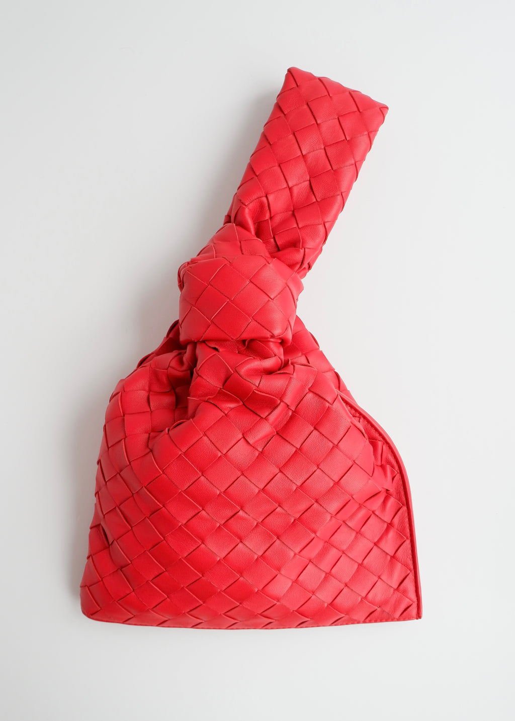 Authentic Preowned Bottega Veneta Red Woven Leather The Twist Bag