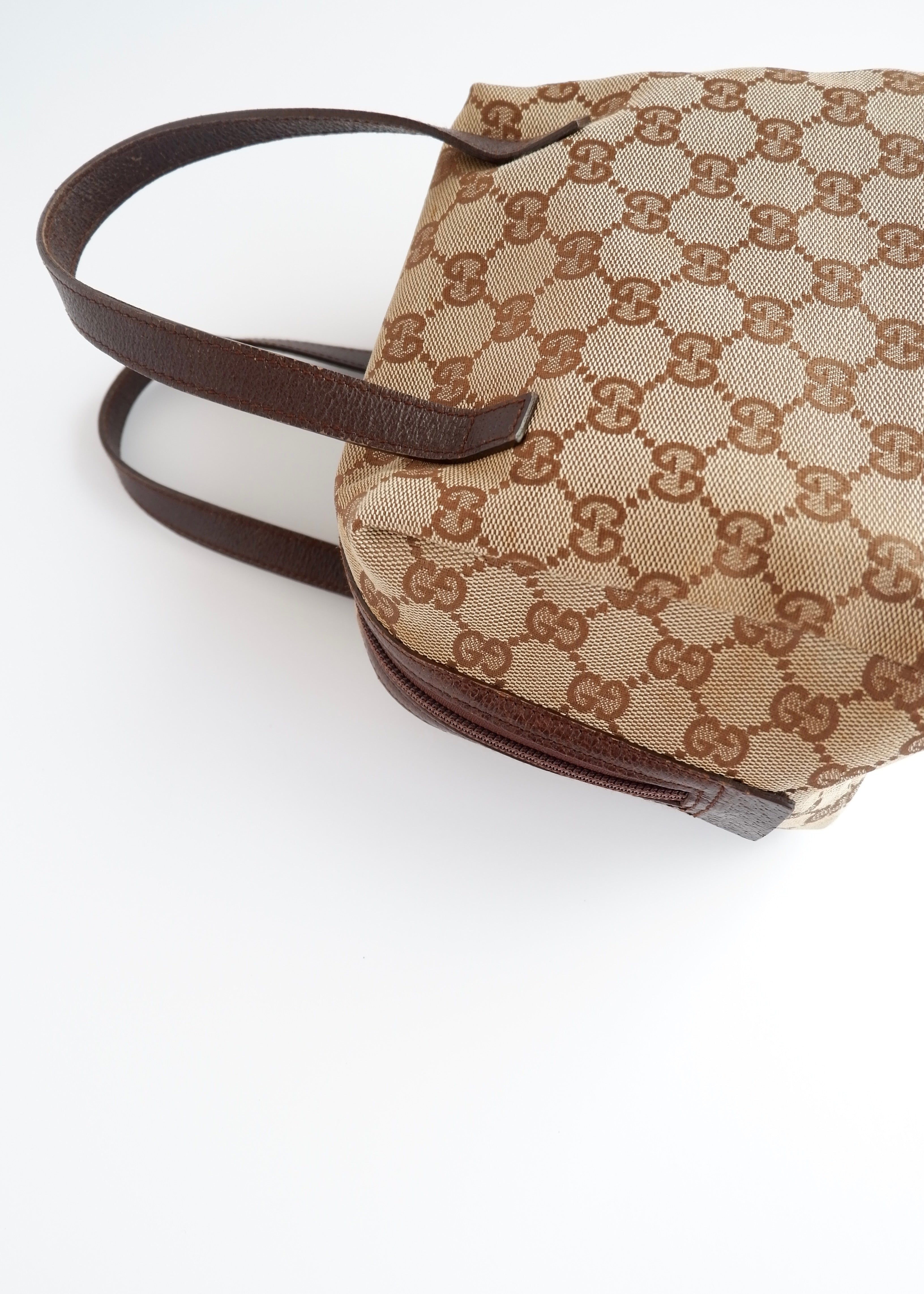 Authentic Preowned Gucci Brown GG Canvas Tofu Handbag