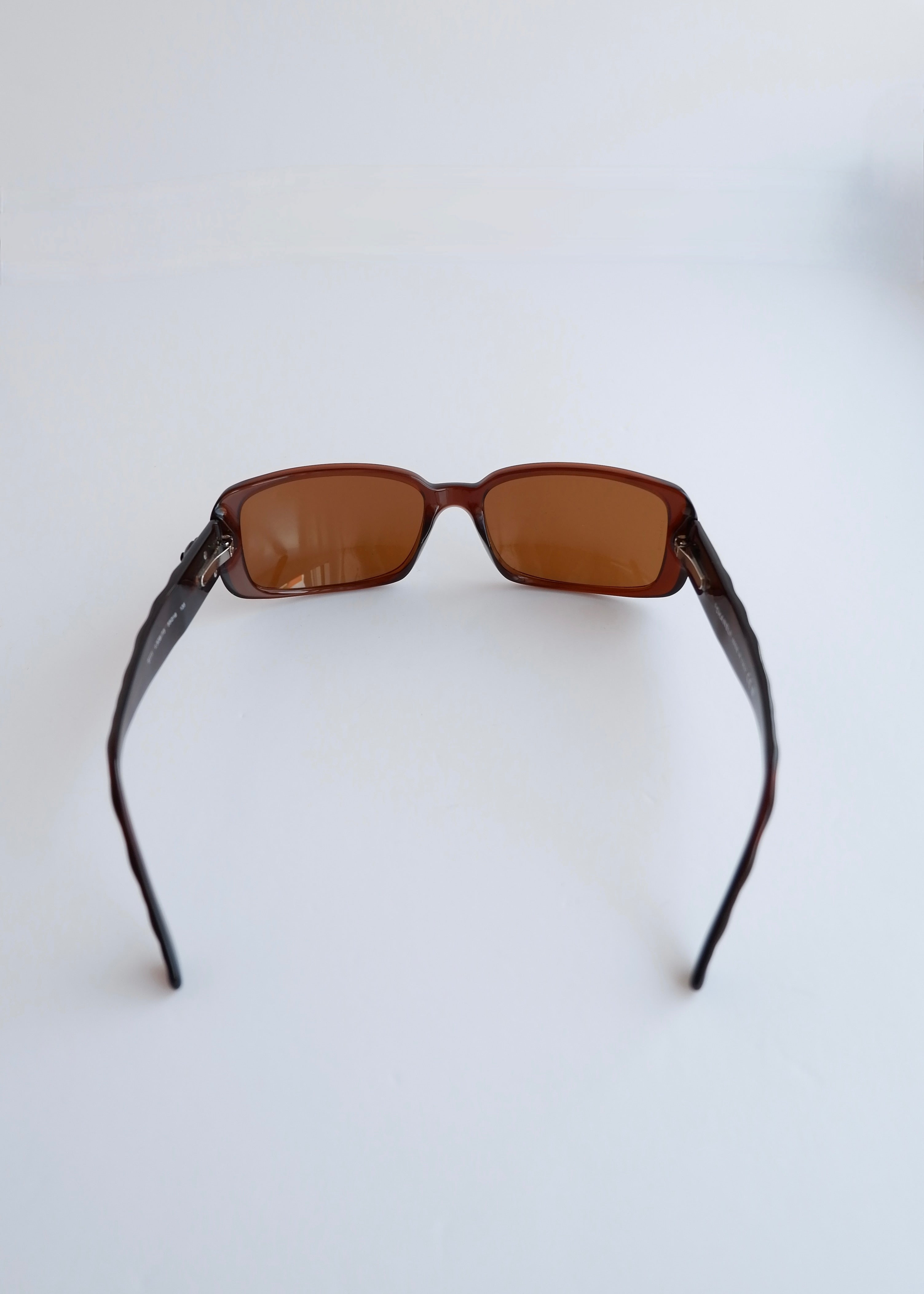 Authentic Preowned Chanel Brown Camellia Square Frame Sunglasses