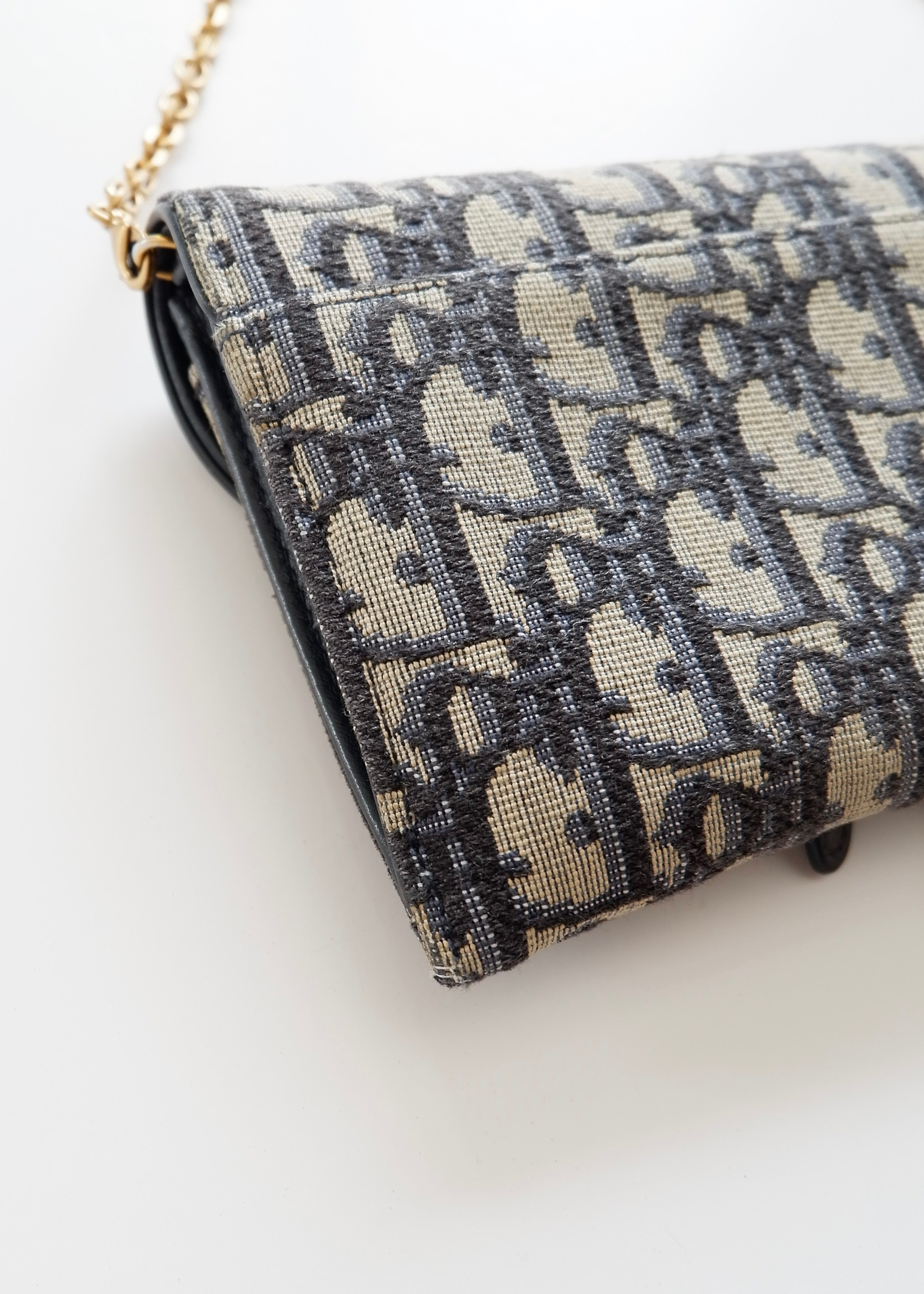 Authentic Preowned Dior Navy Oblique WOC Crossbody Bag