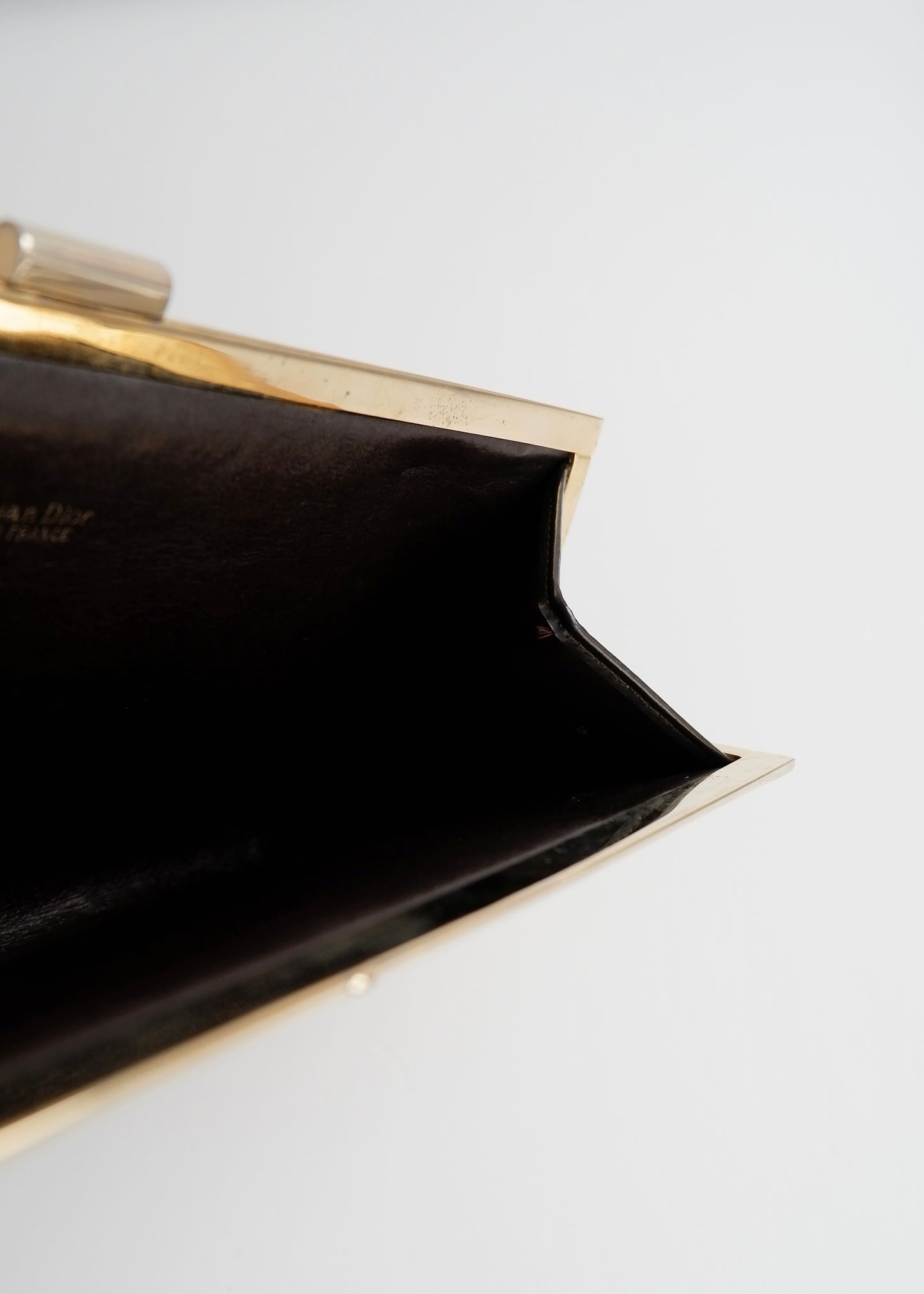 Authentic Preowned Vintage Dior Brown Canvas Trotter Print Clutch