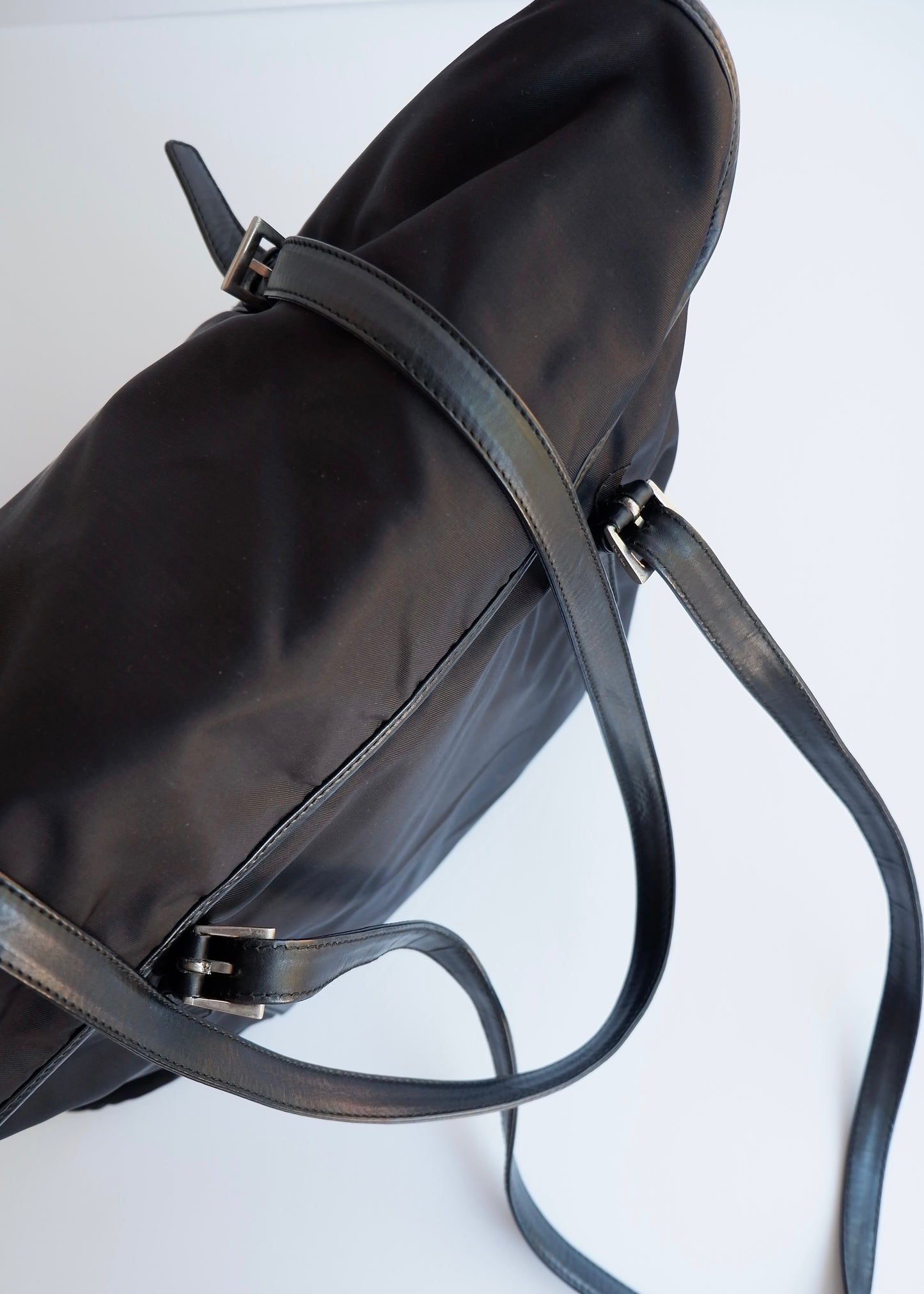 Authentic Preowned Prada Black Nylon/ Leather Tote Bag