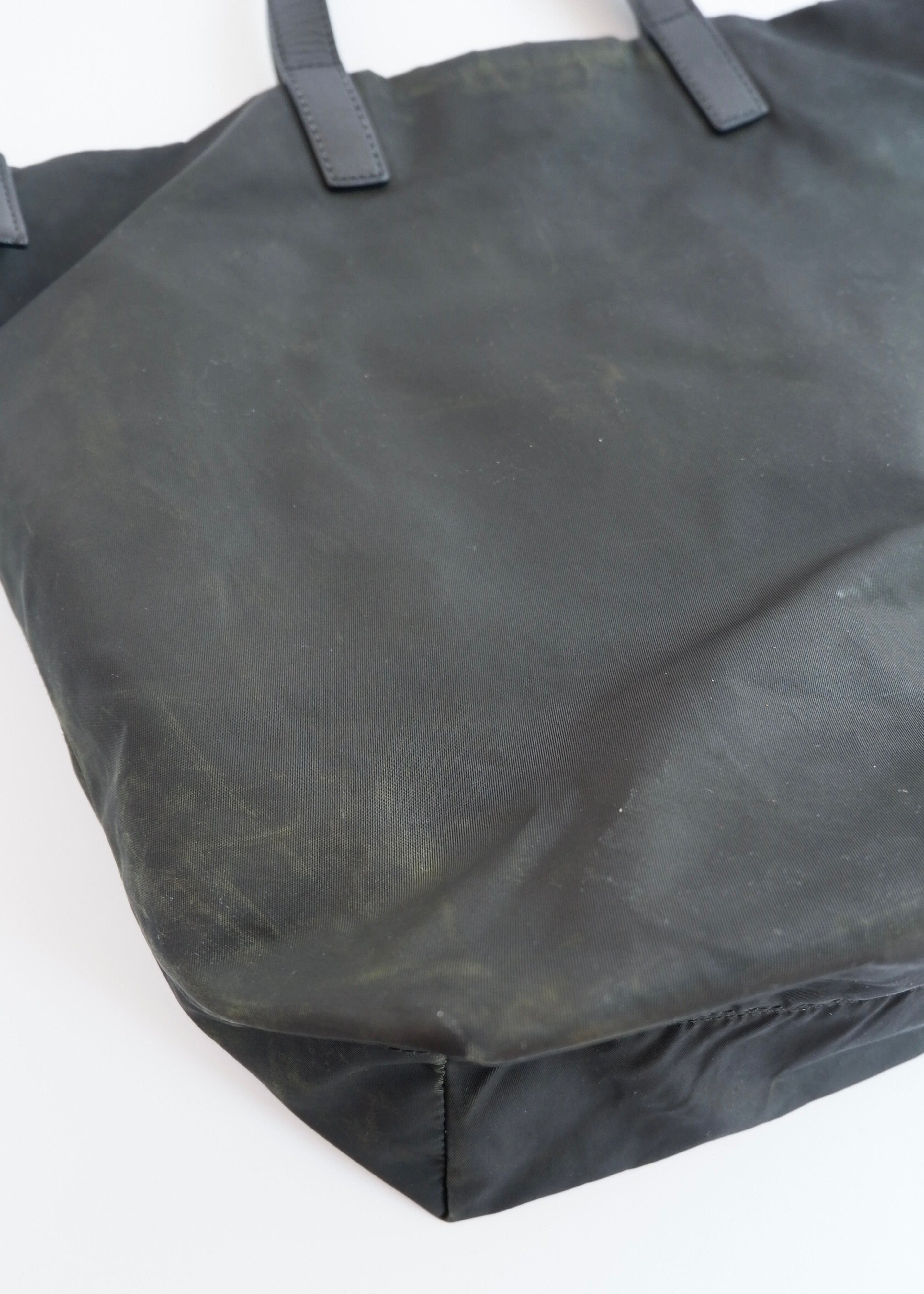 Authentic Preowned Prada Black Nylon Two Way Tote Bag