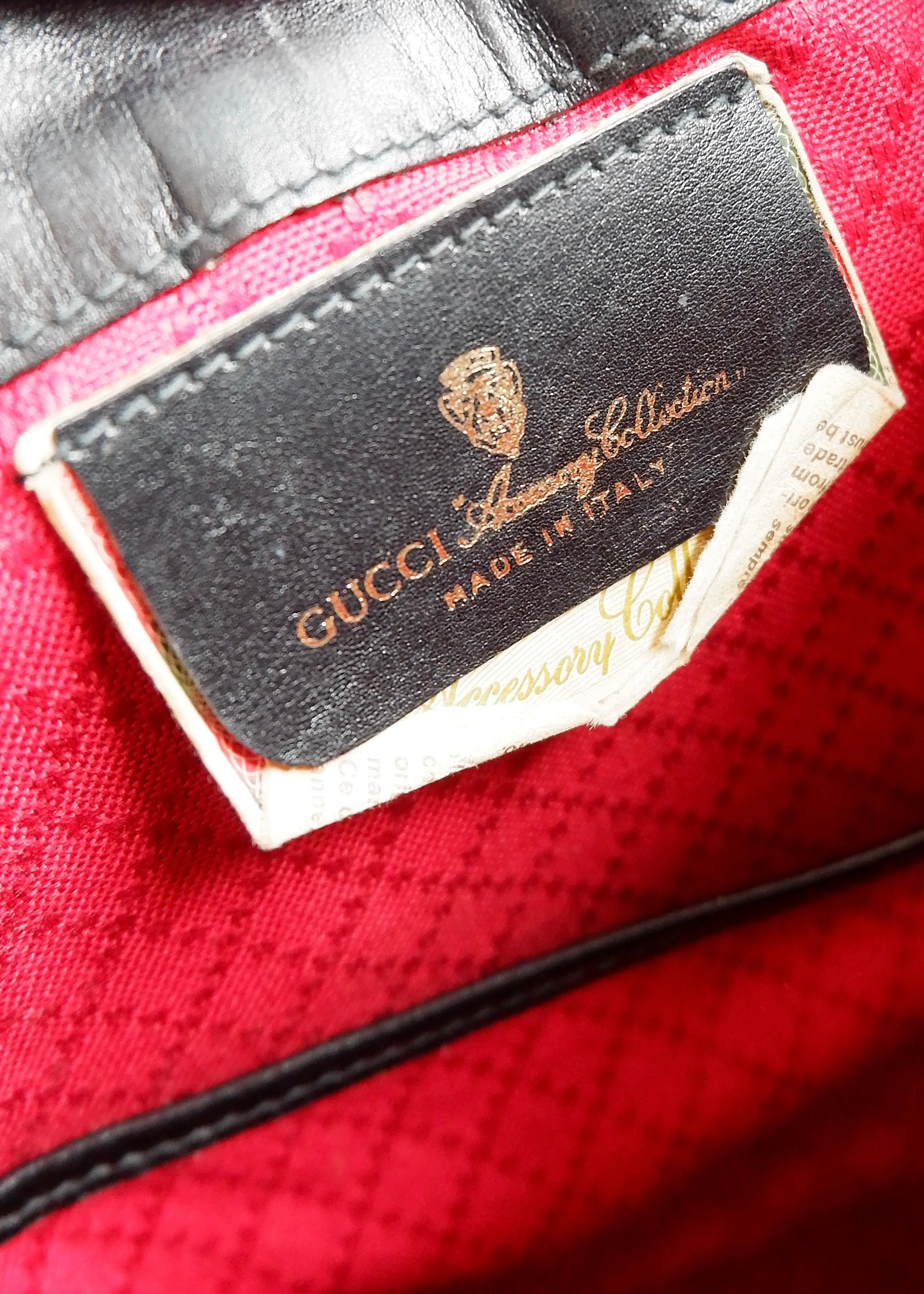 Preowned Gucci Black GG Canvas Drawstring Crossbody Bag