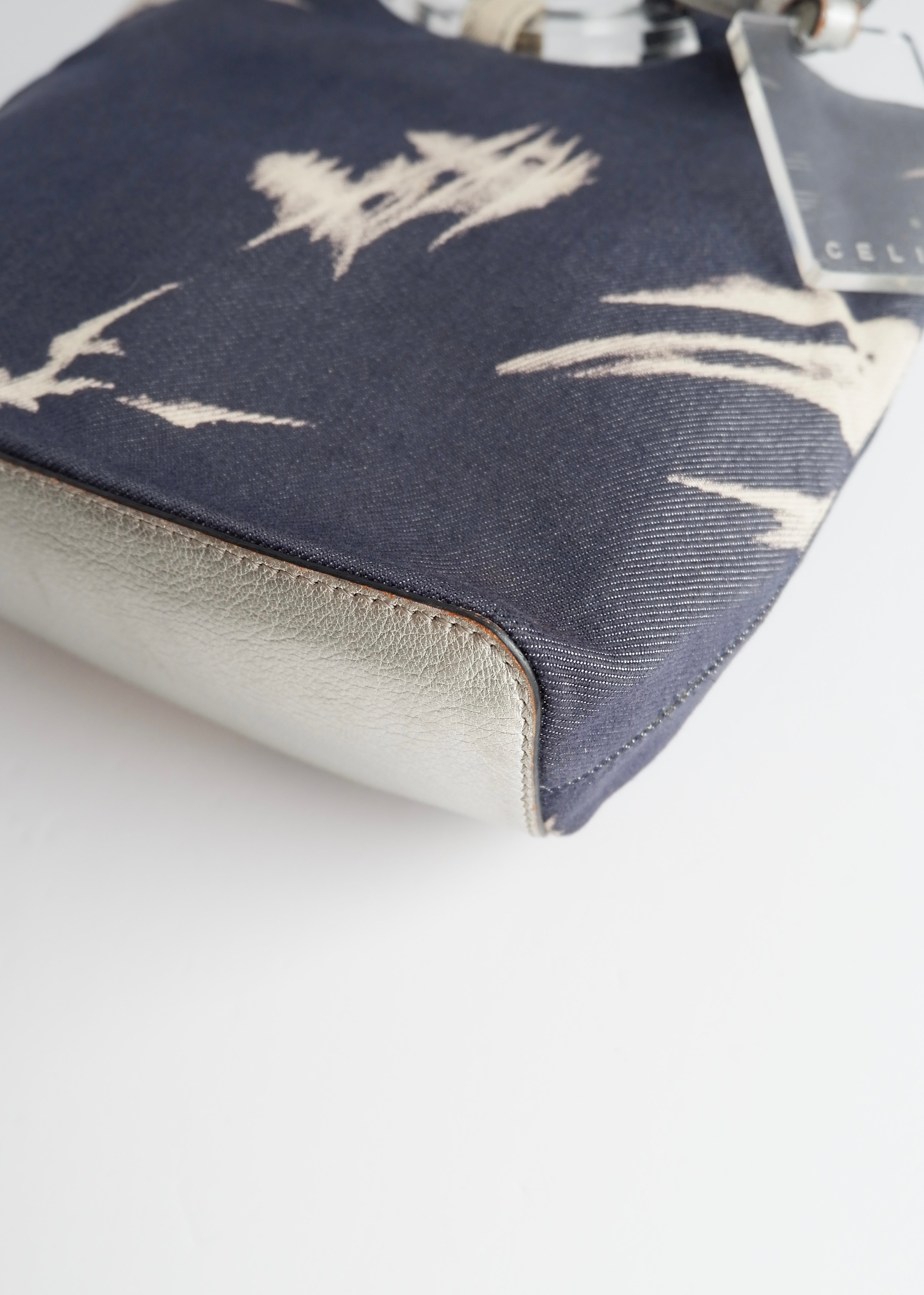 Sac à main Céline vintage authentique en jean, d'occasion