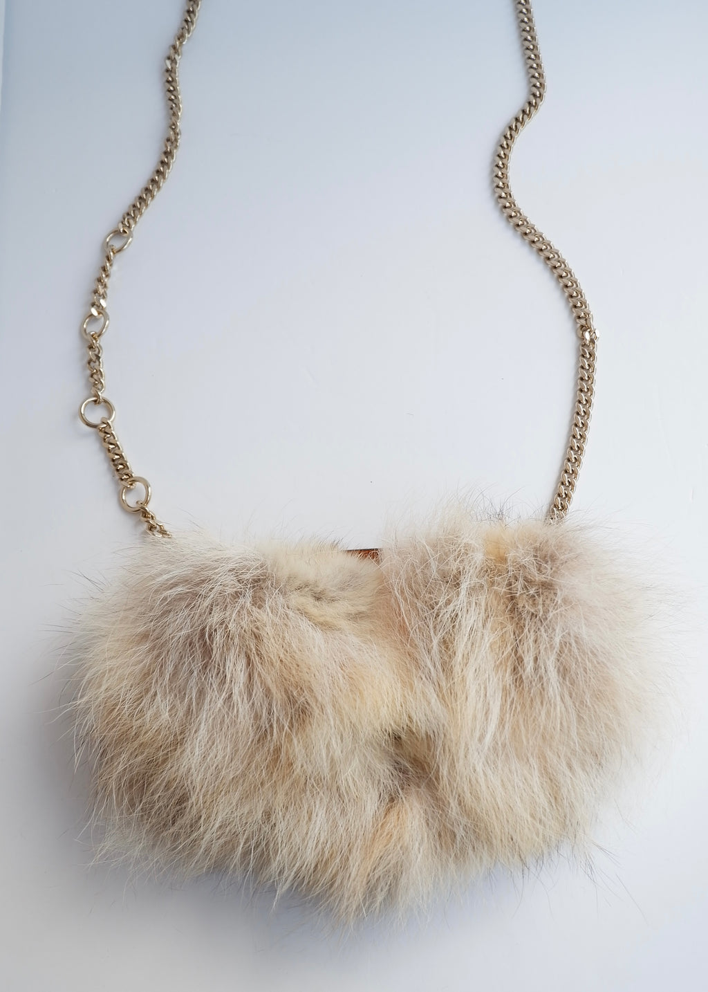 Preowned Chloé Brown Leather/ Fur Georgia Belt Bag