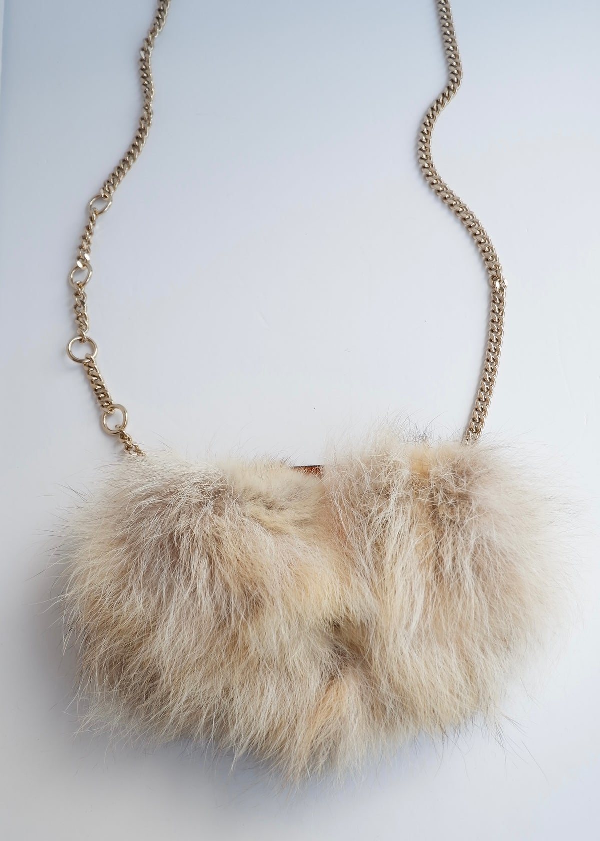Preowned Chloé Brown Leather/ Fur Georgia Belt Bag