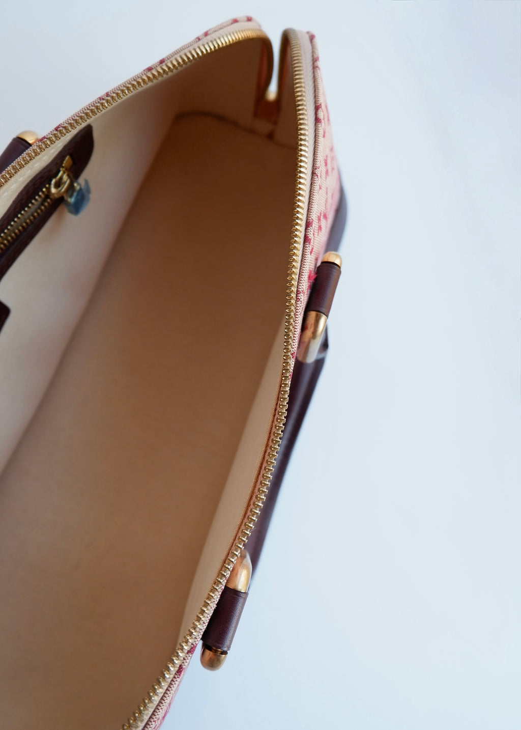 Authentic Preowned Louis Vuitton Burgundy Mini Lin Long Alma