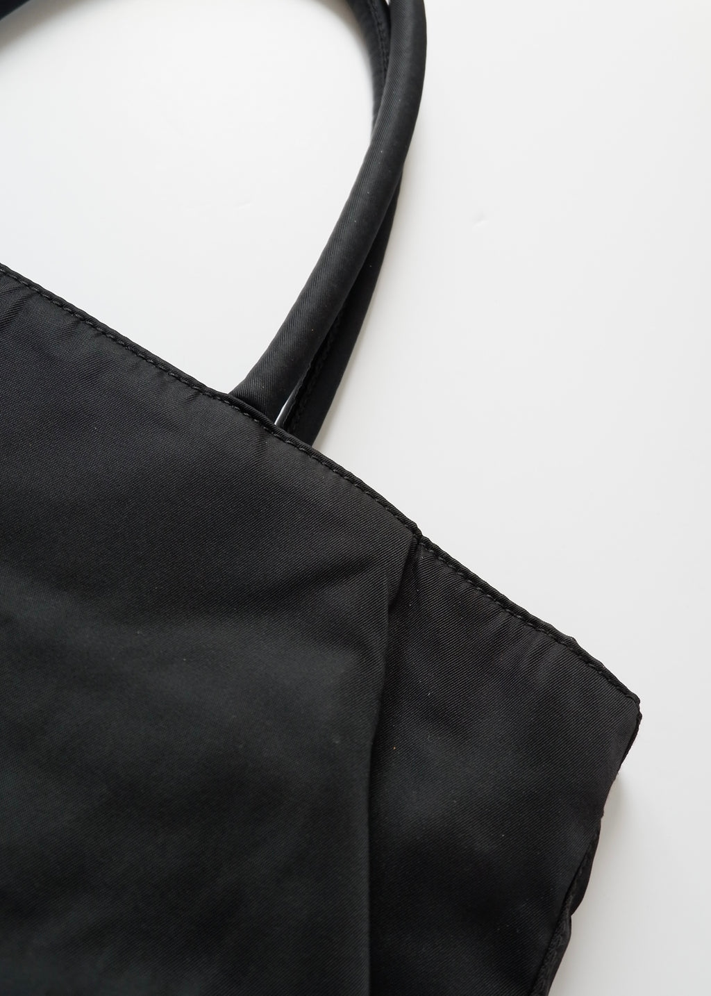 Authentic Prewned Prada Black Nylon Top Handle Handbag