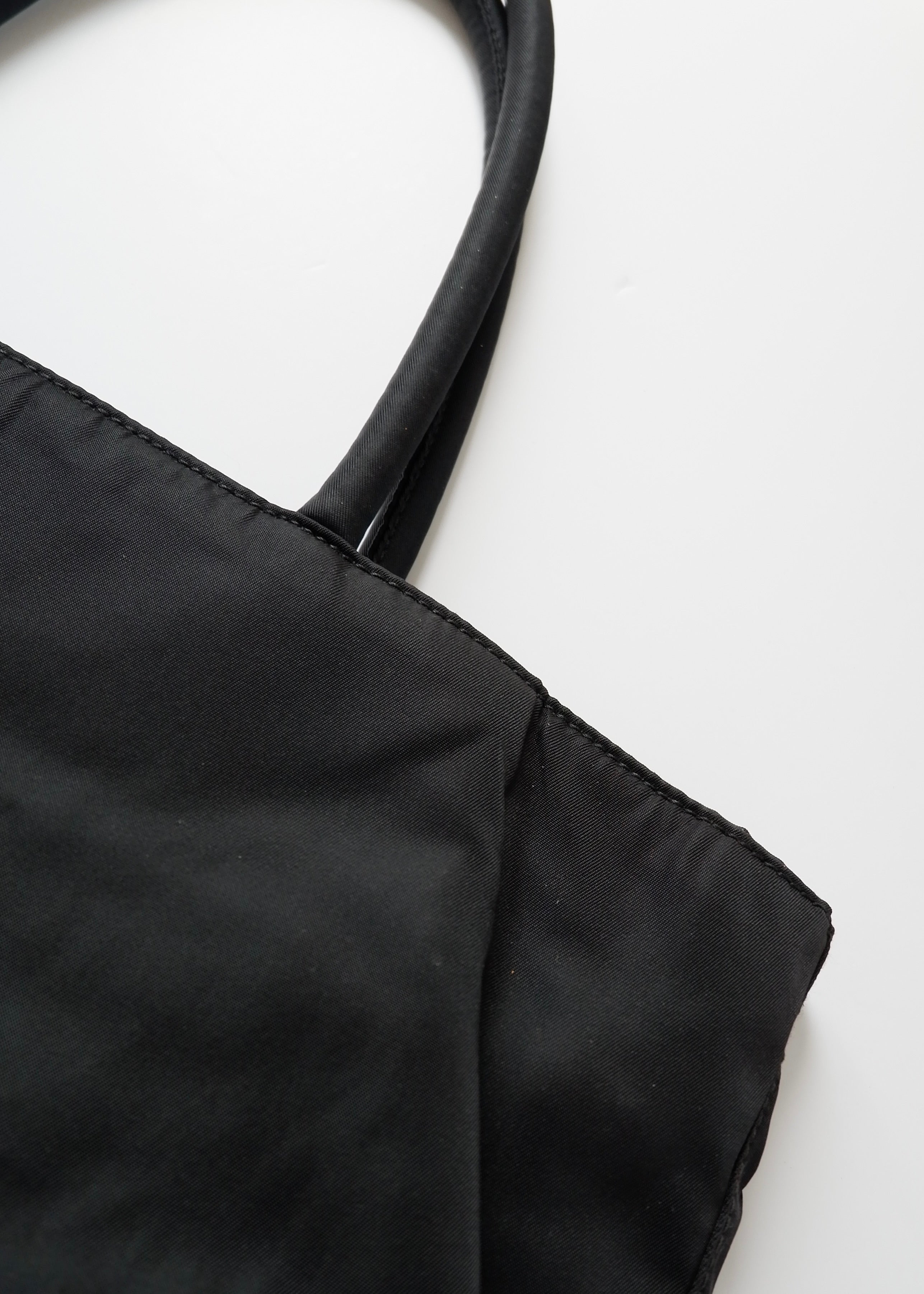 Authentic Prewned Prada Black Nylon Top Handle Handbag