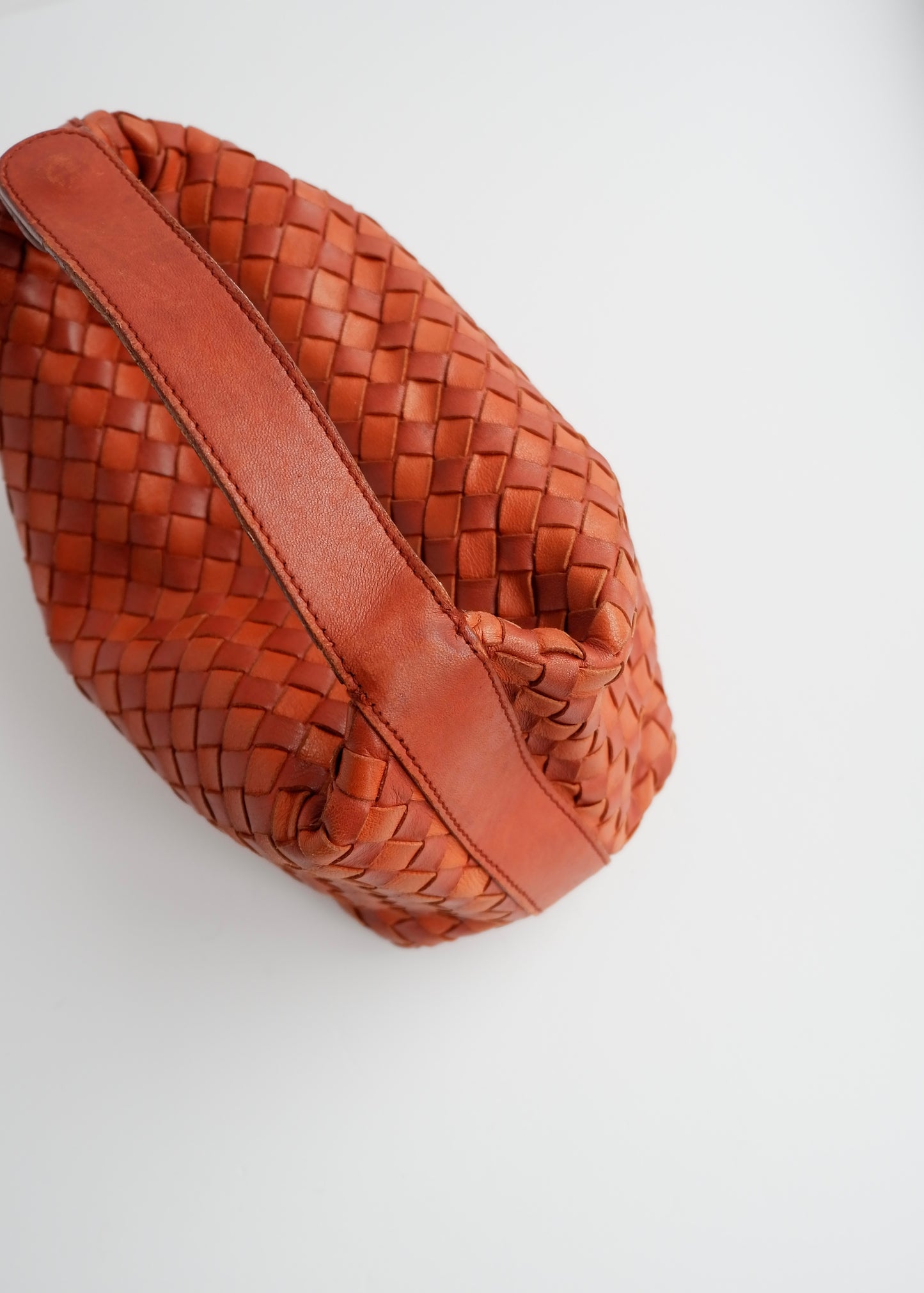 Authentic Preowned Vintage Bottega Veneta Burnt Orange Wrist Bag