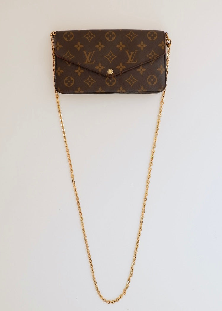 Preowned Louis Vuitton Monogram Felicie Pochette Crossbody Bag
