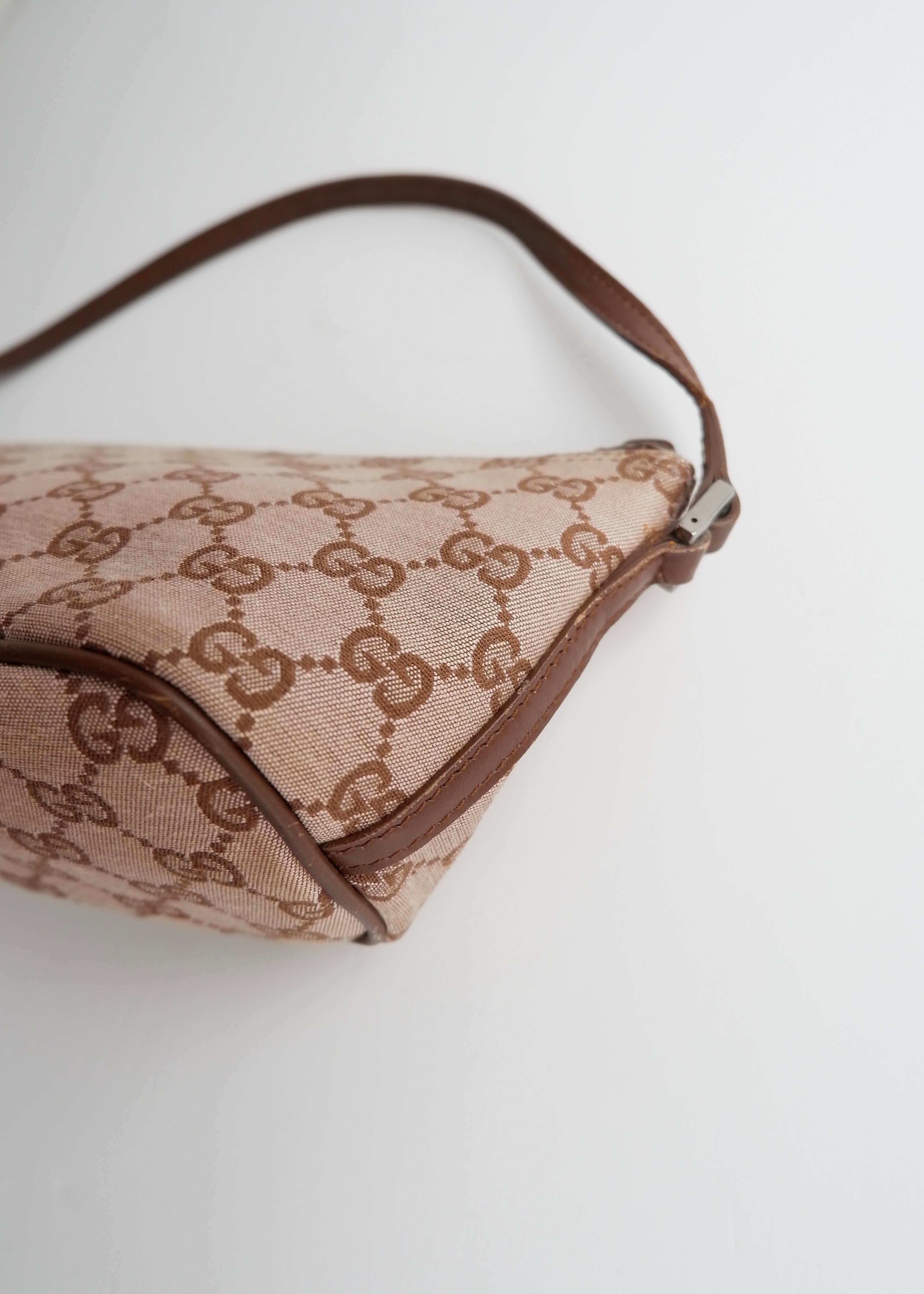 Authentic Preowned Gucci Brown GG Canvas Boat Pochette