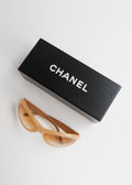 Authentic Preowned VIntage Chanel Beige Square Frame Sunglasses