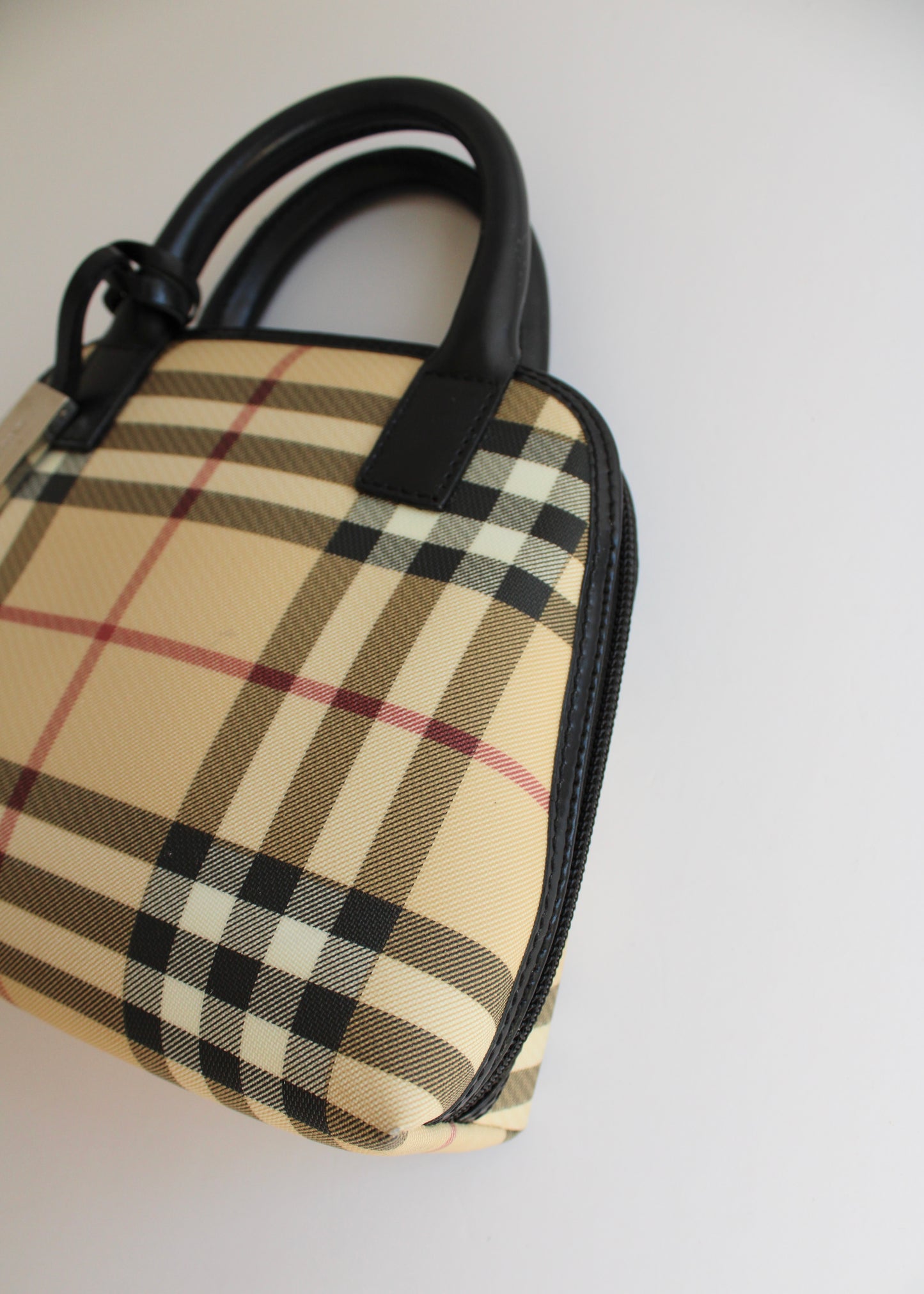 Authentic Preowned Burberry Beige Nova Check Mini Top Handle Bag
