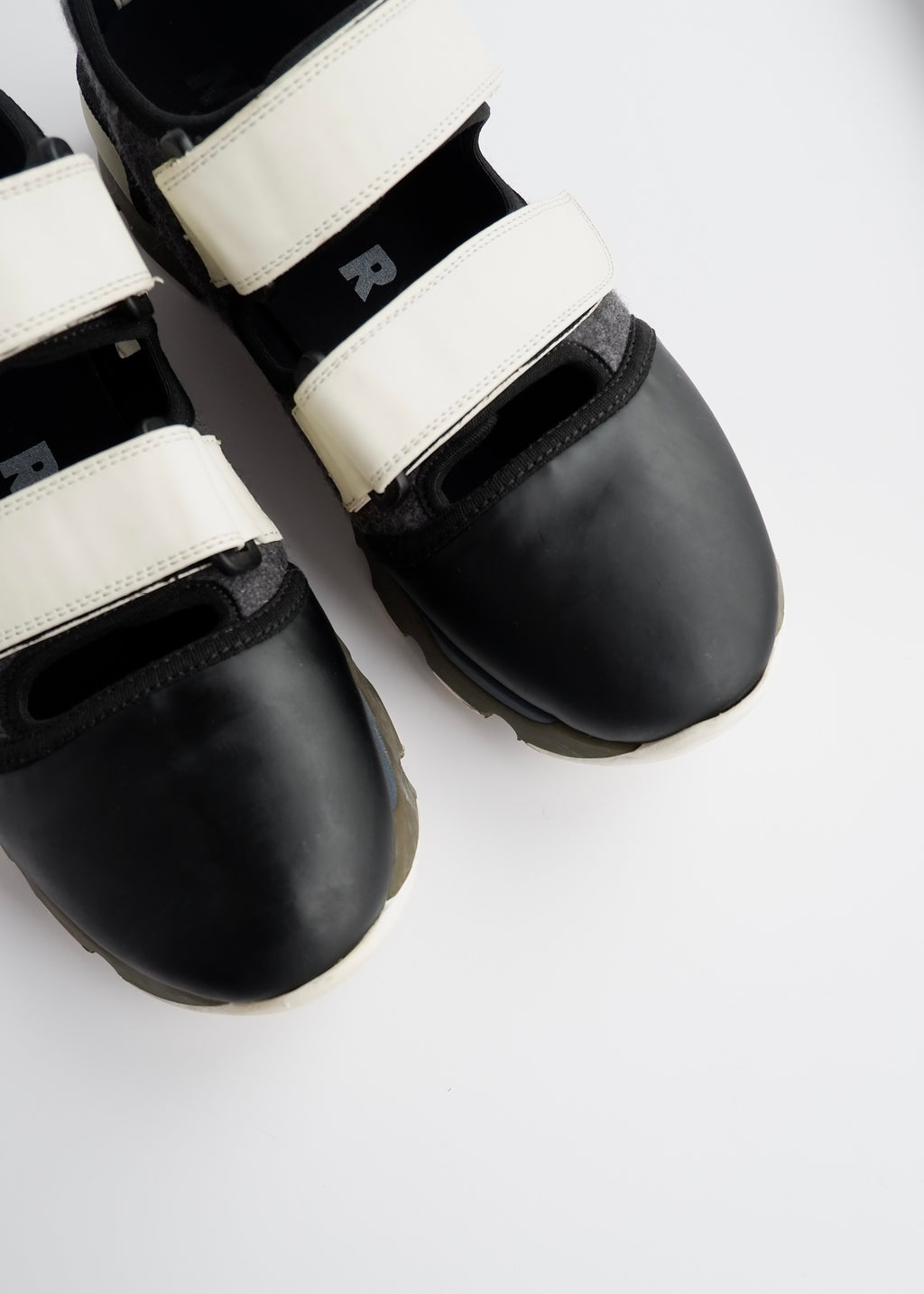 Baskets Velcro Marni Noires/Vertes en Tissu Technique Authentiques d'Occasion - 40